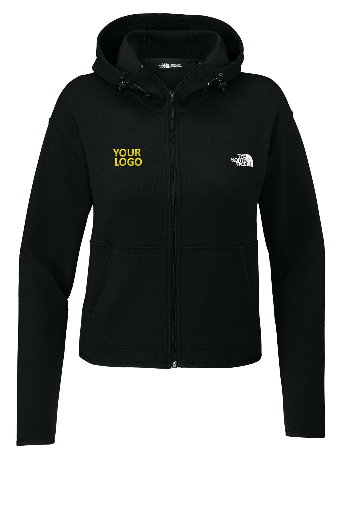 Branded The North Face Ladies Double-Knit Full-Zip Hoodie TNF Black