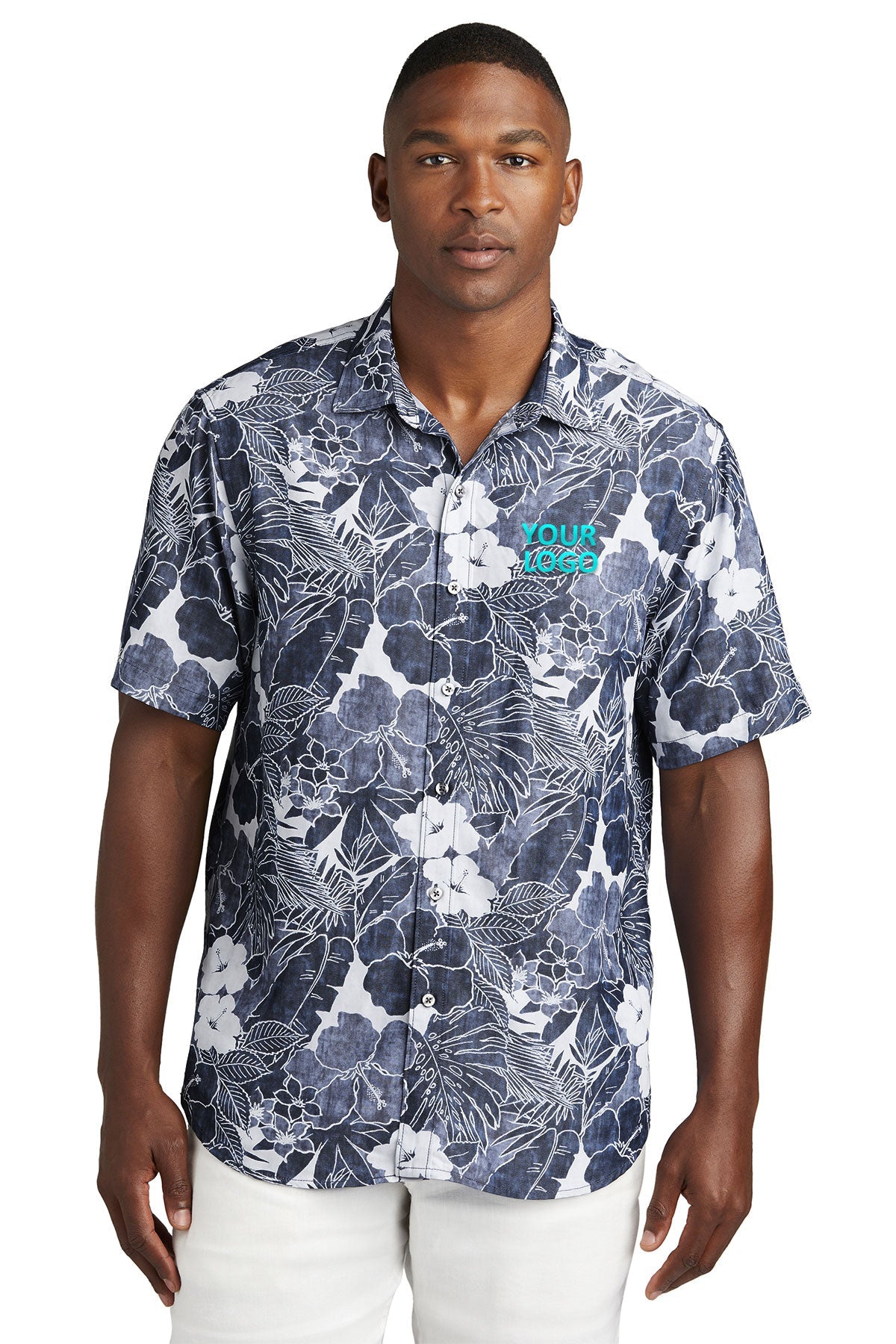 Branded Tommy Bahama Coconut Point Playa Flora Short Sleeve Blue