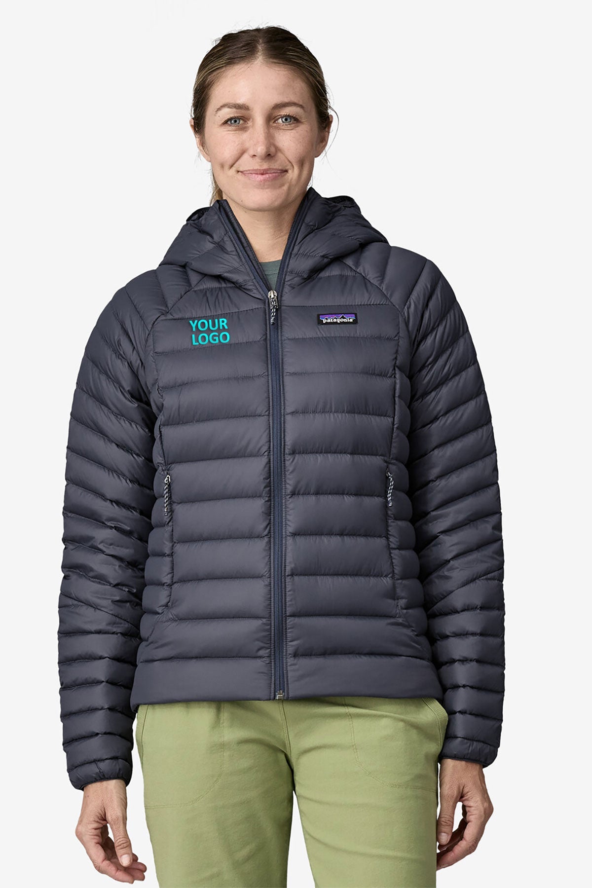 Custom Patagonia Womens Down Sweater Hoodies Smolder Blue