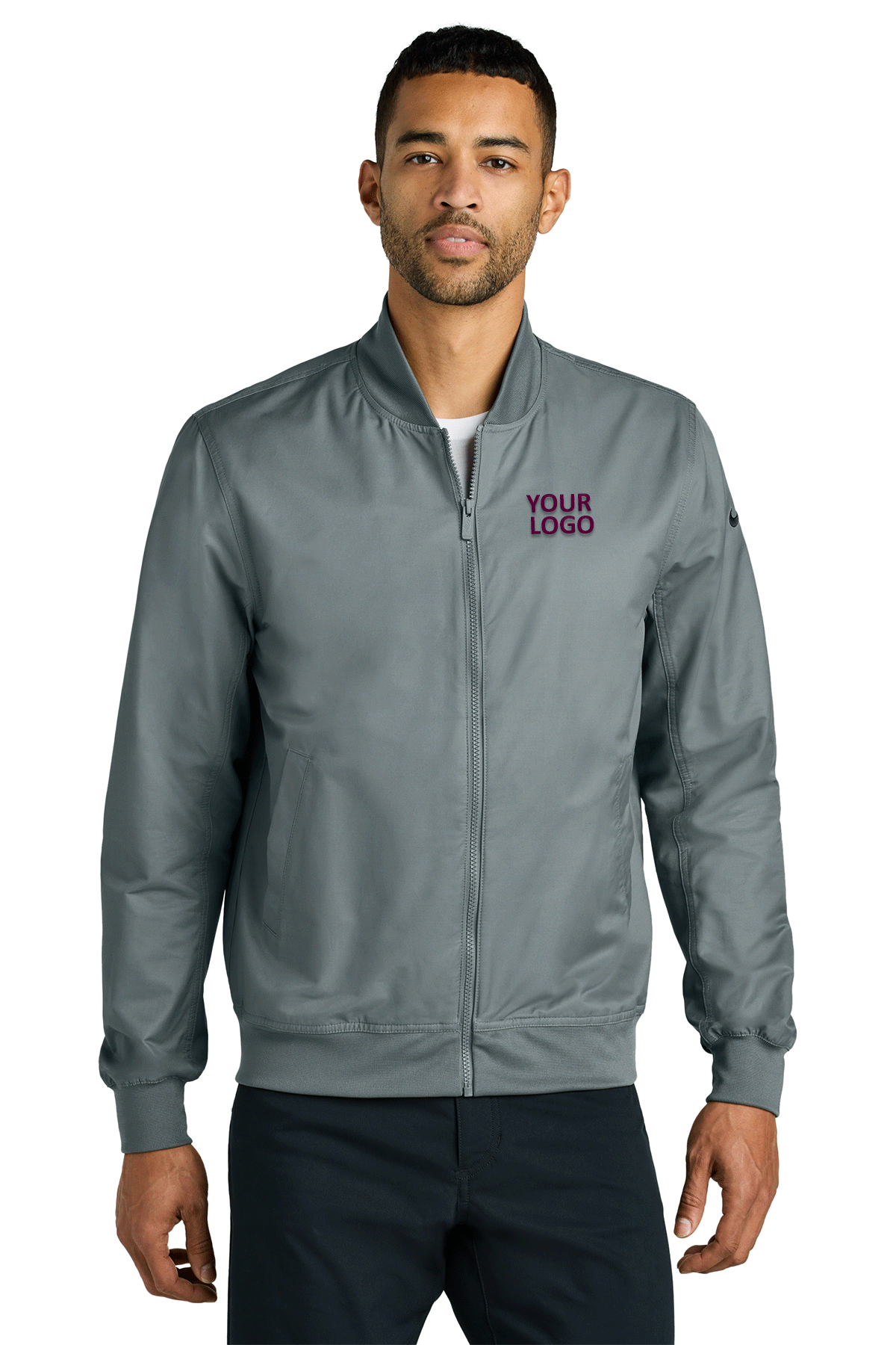 Custom Nike Bomber Custom Jackets Cool Grey