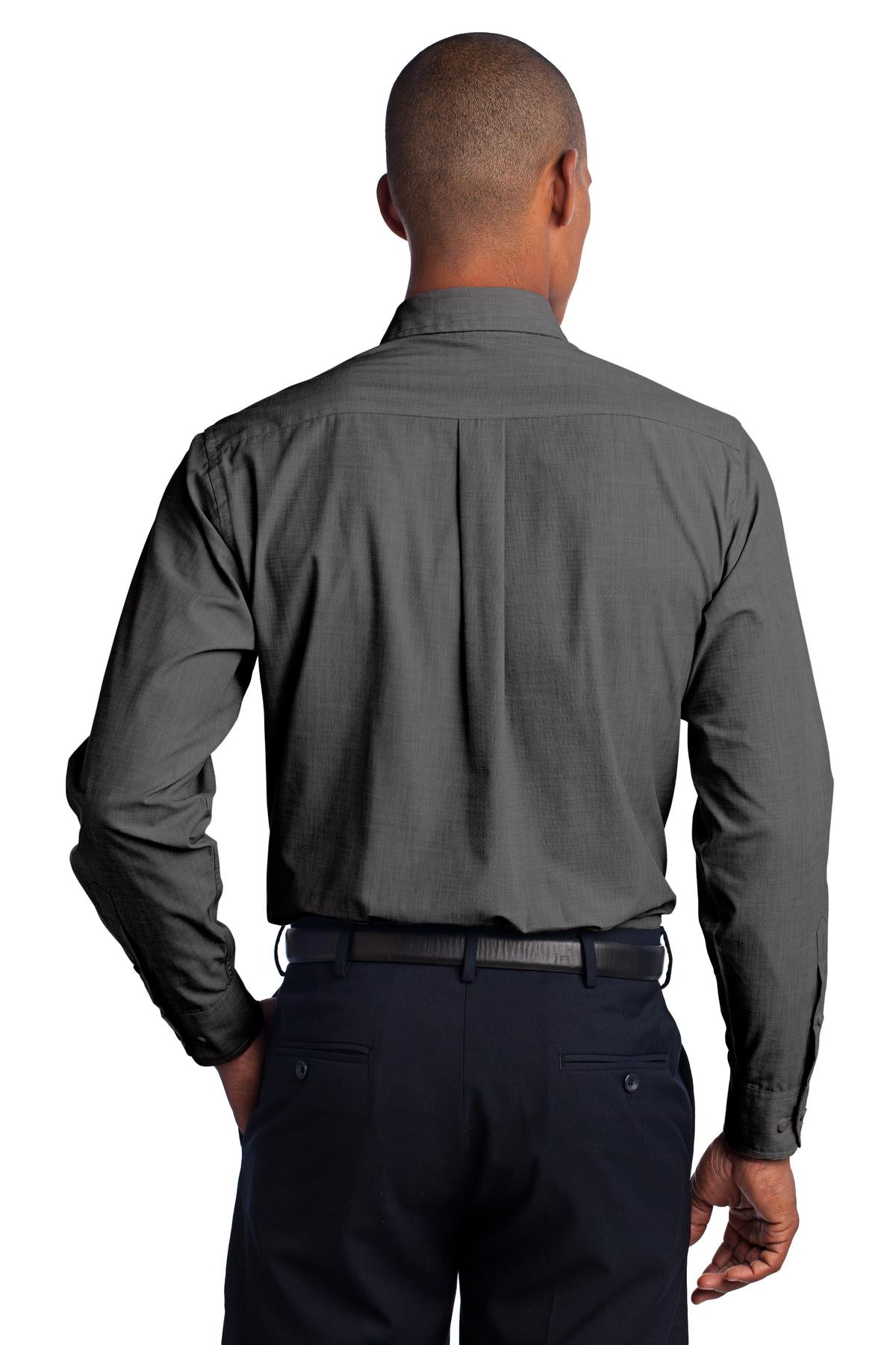 port authority_s640 _soft black_company_logo_button downs