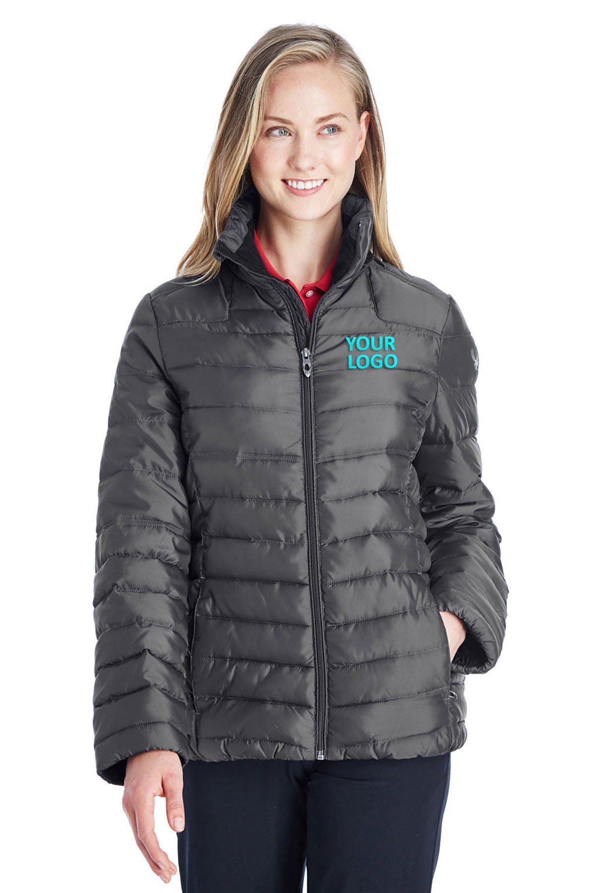 Branded Spyder Ladies Supreme Insulated Puffer Jacket Polar/Alloy