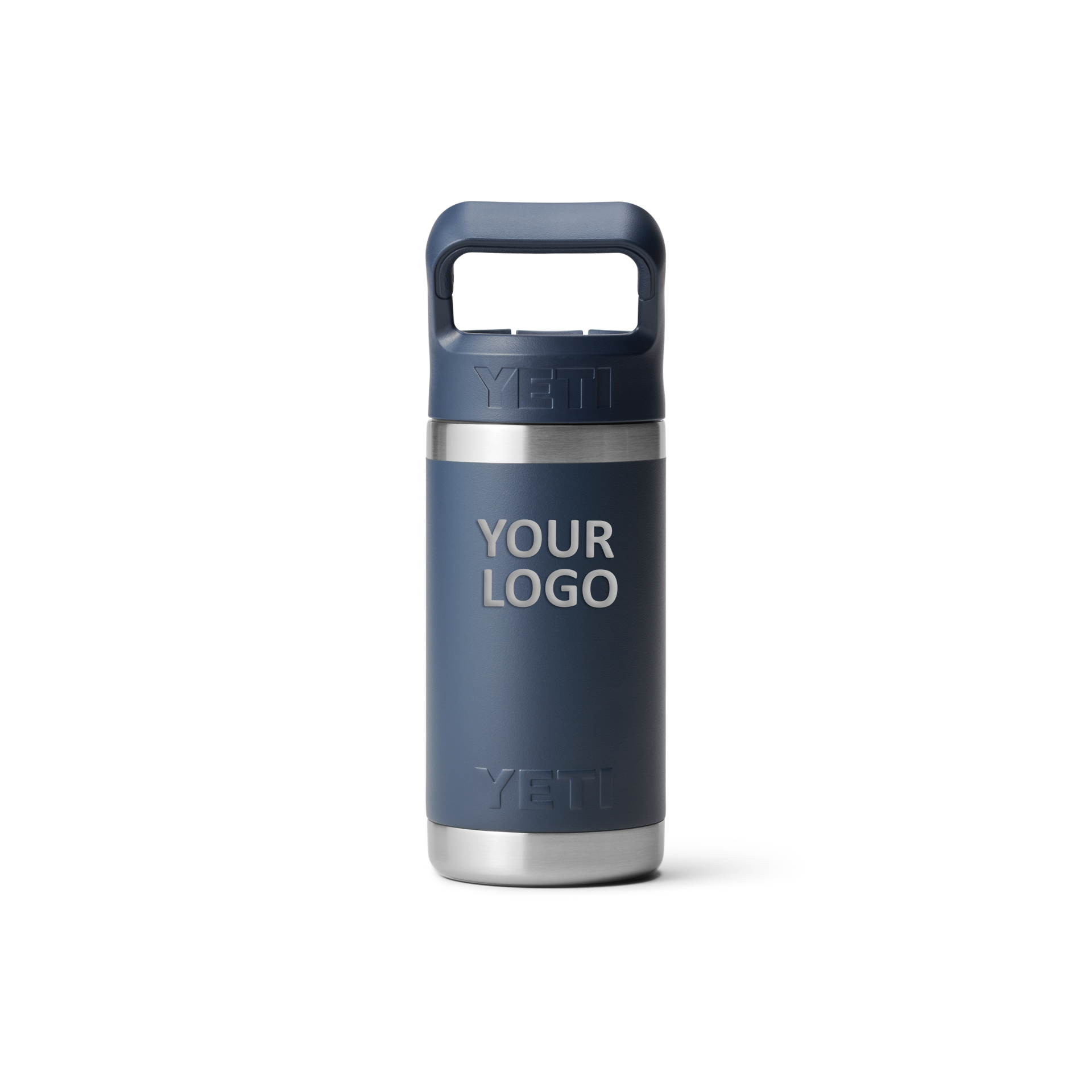 Custom Yeti Rambler 12 Oz Kids Bottle With Straw Cap, Navy