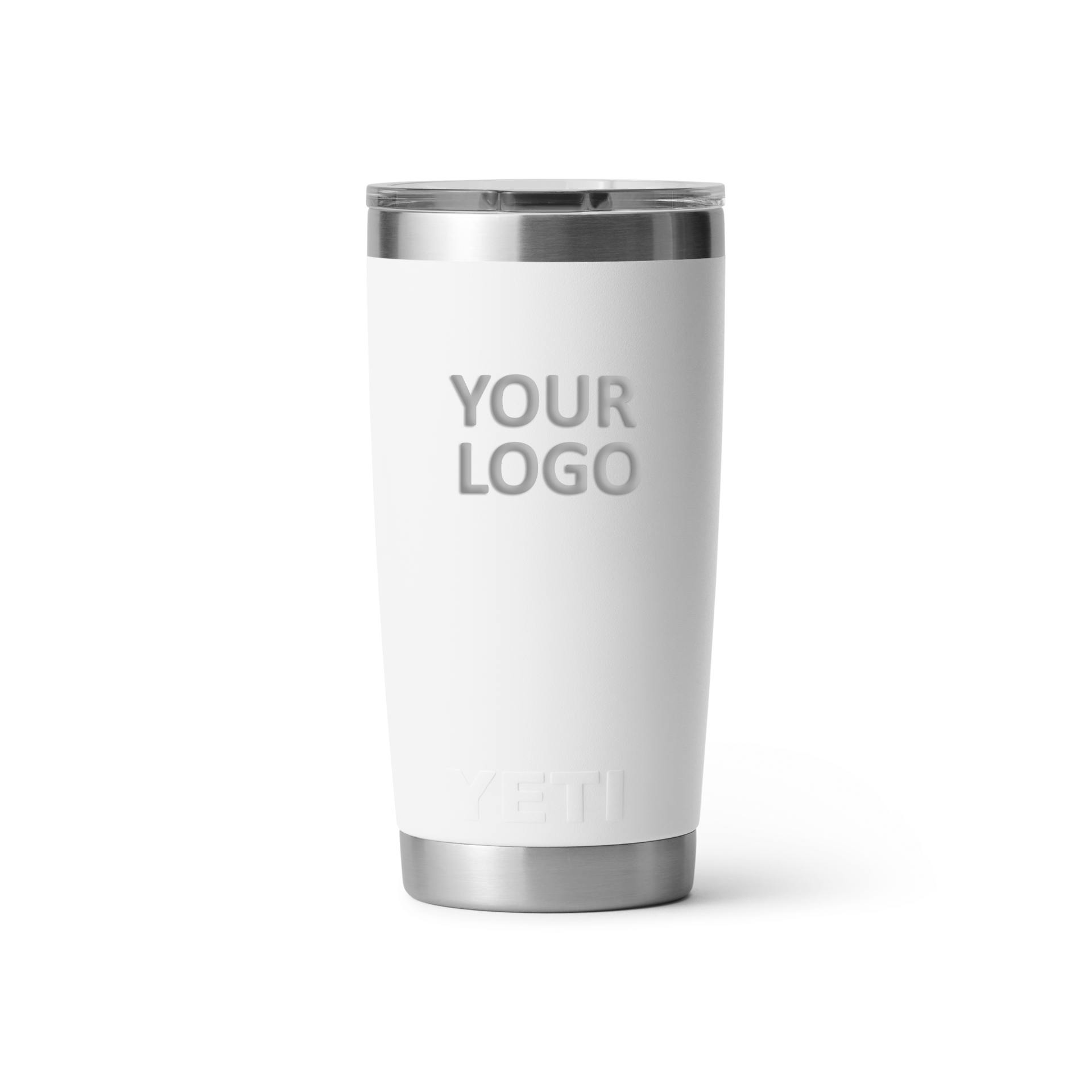 Custom Yeti Rambler 20 Oz Tumbler With Magslider Lid, White Custom Yeti Rambler 20 Oz Tumbler With Magslider Lid, White