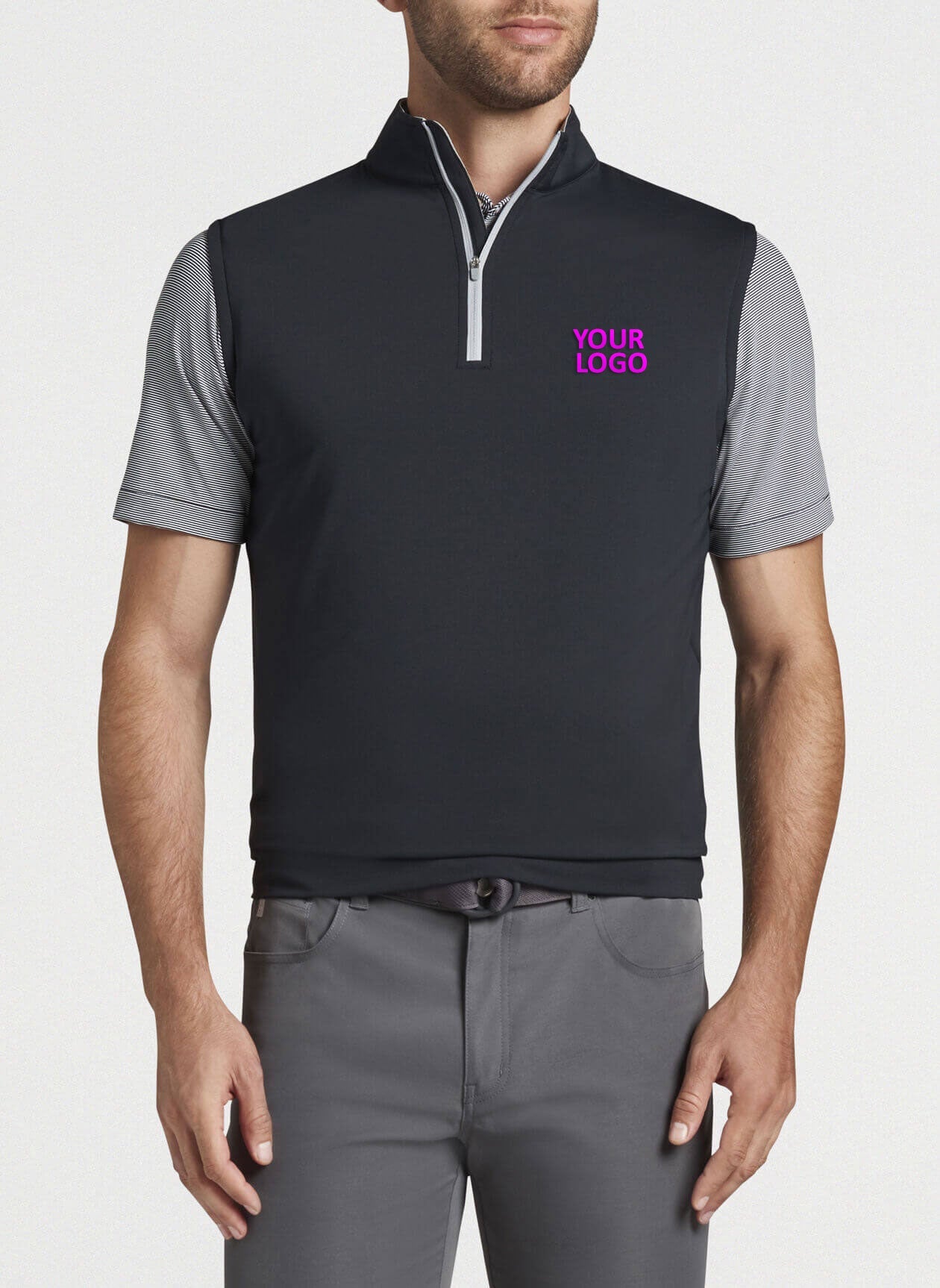 Mens Performance Quarter-Zip Vest