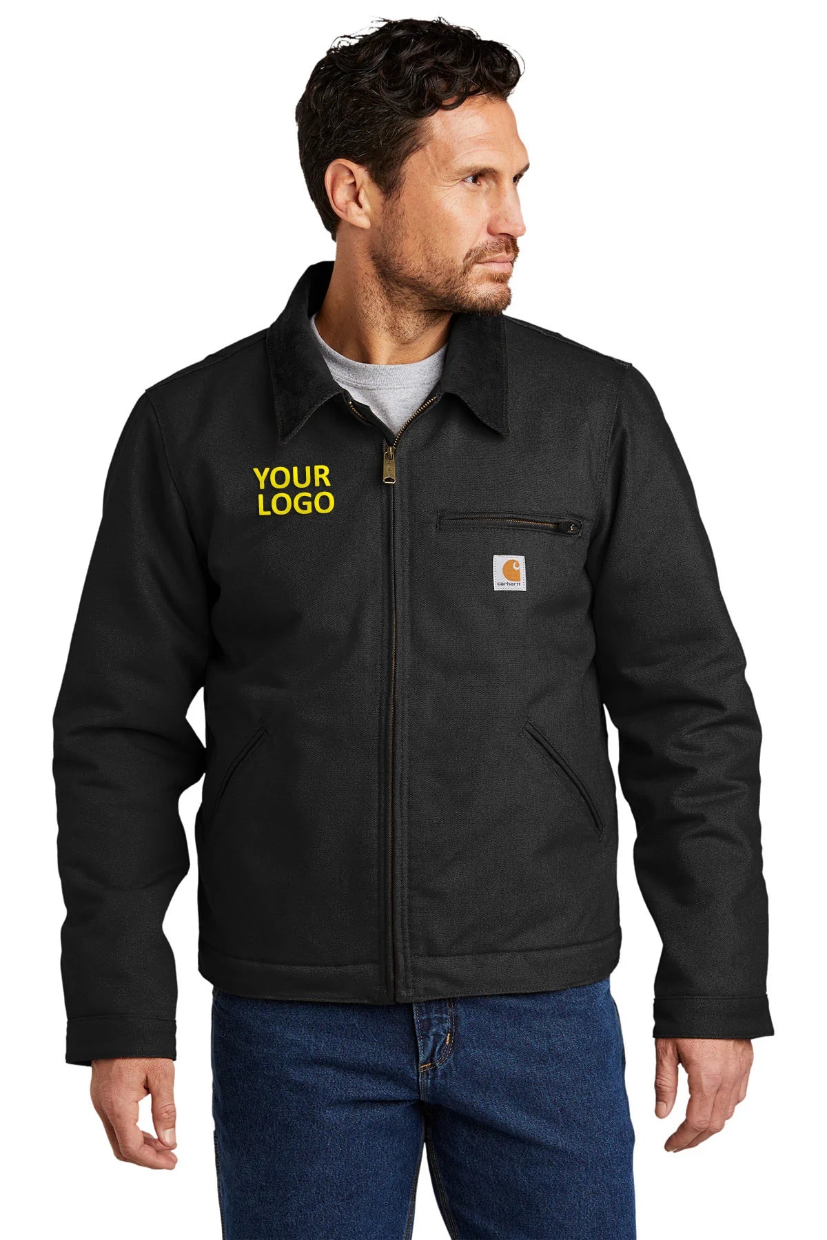 Branded Carhartt Tall Duck Detroit Jacket Black Branded Carhartt Tall Duck Detroit Jacket Black