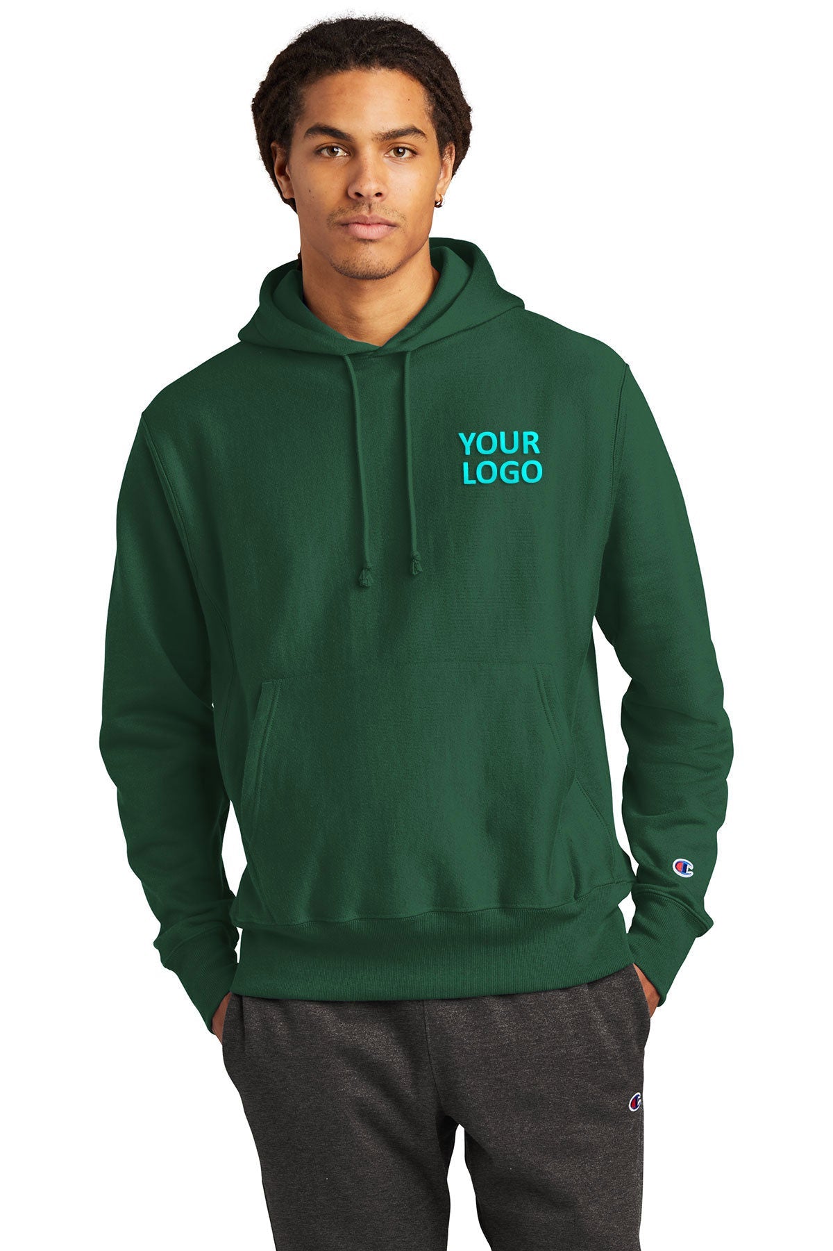 Pullover Hoodie Navy Green Champion Hoodie Green Champion Hoodies