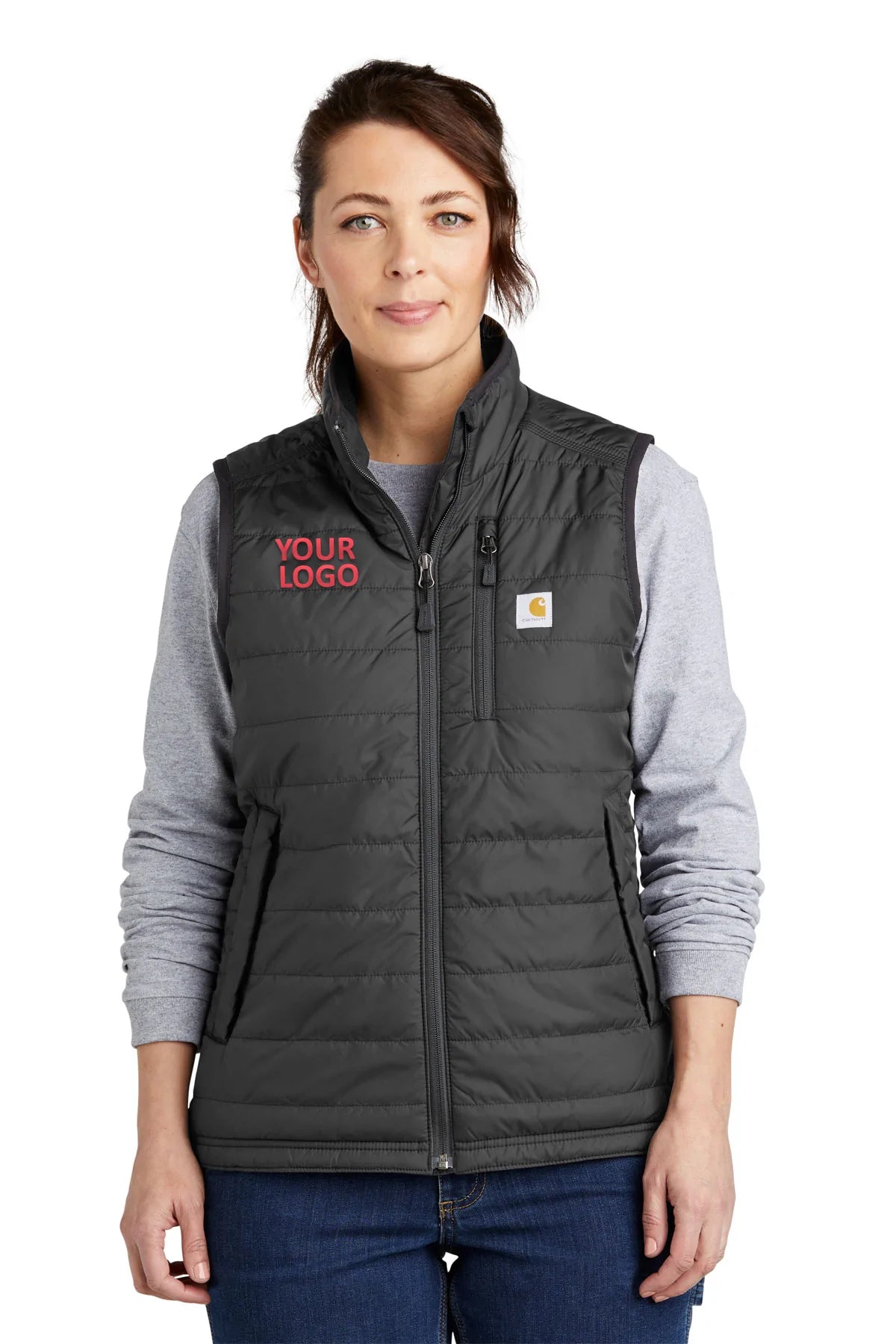 Custom Carhartt Womens Gilliam Vest Shadow Grey