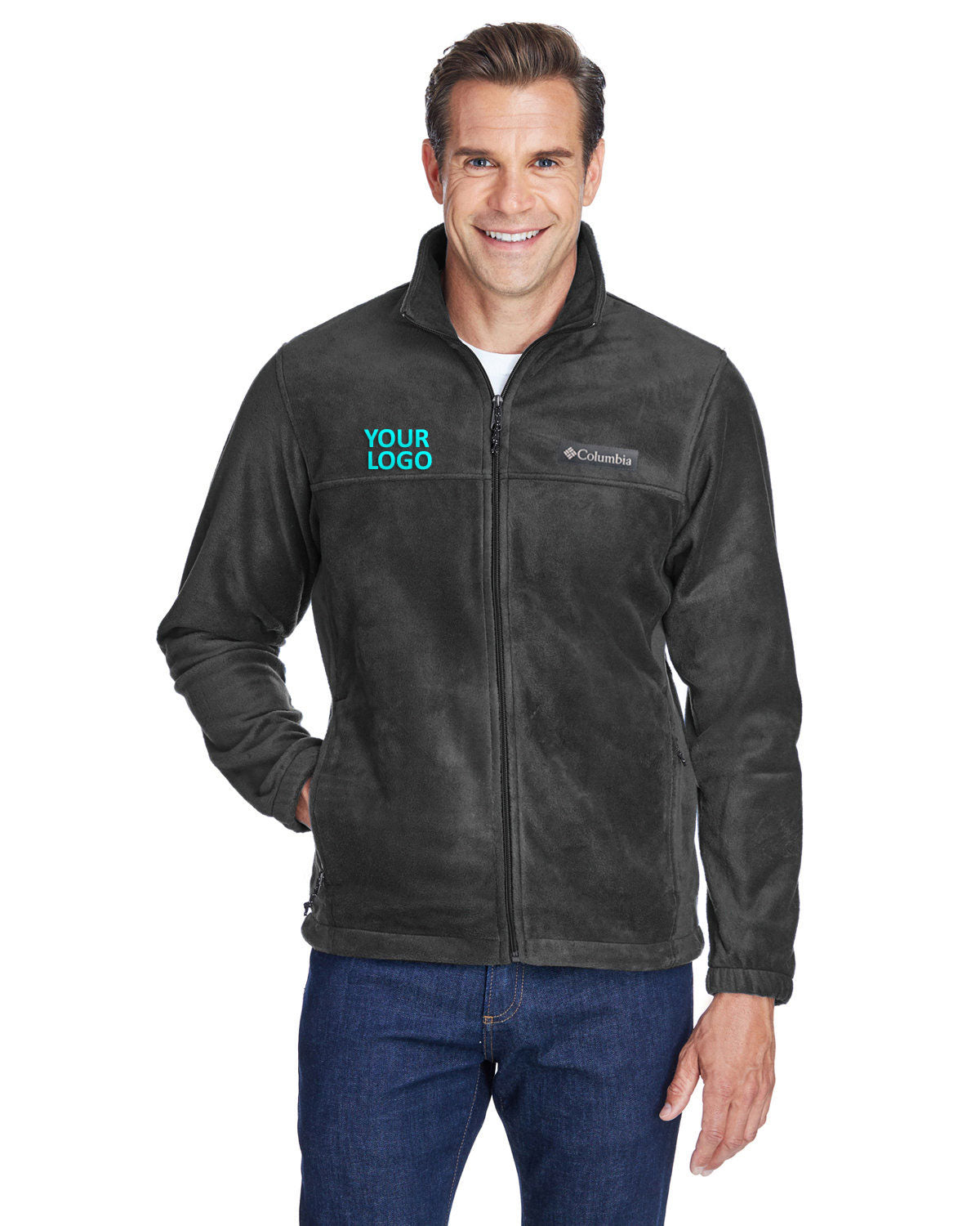 Branded Columbia Steens Mountain Full Zip Fleece Charcoal