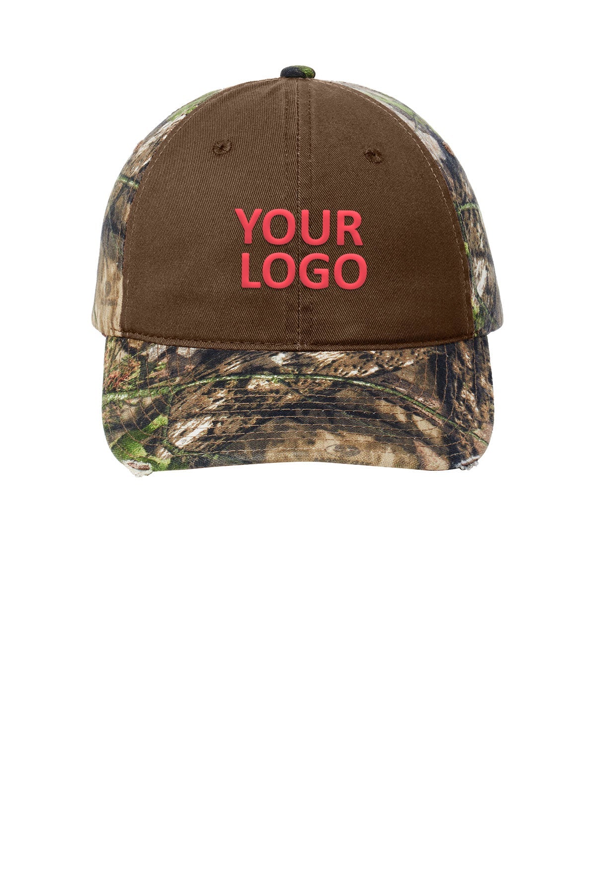 Port Authority Camo Custom Caps with Contrast Front Panel, Mossy Oak  Break-Up Country/Chocolate