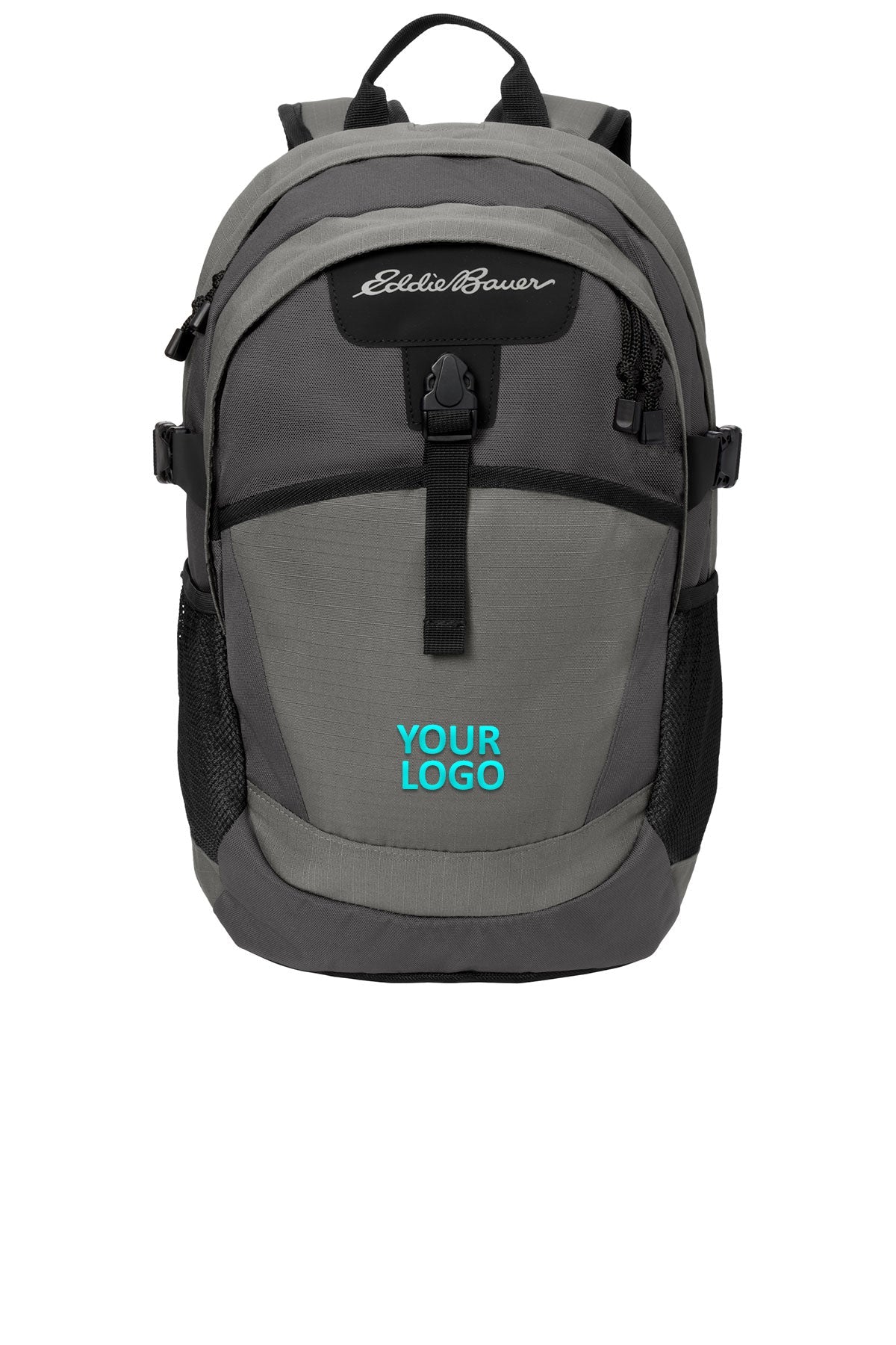 Branded Eddie Bauer Ripstop Backpack Pewter Grey/Grey Steel