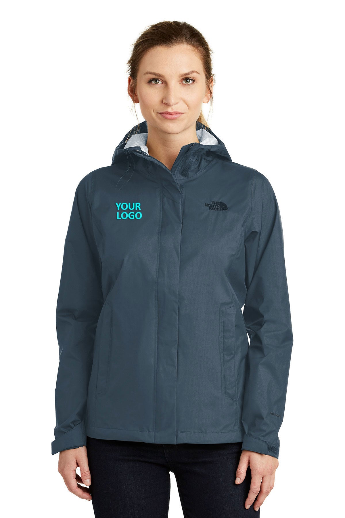Branded North Face Ladies DryVent Rain Jacket Shady Blue