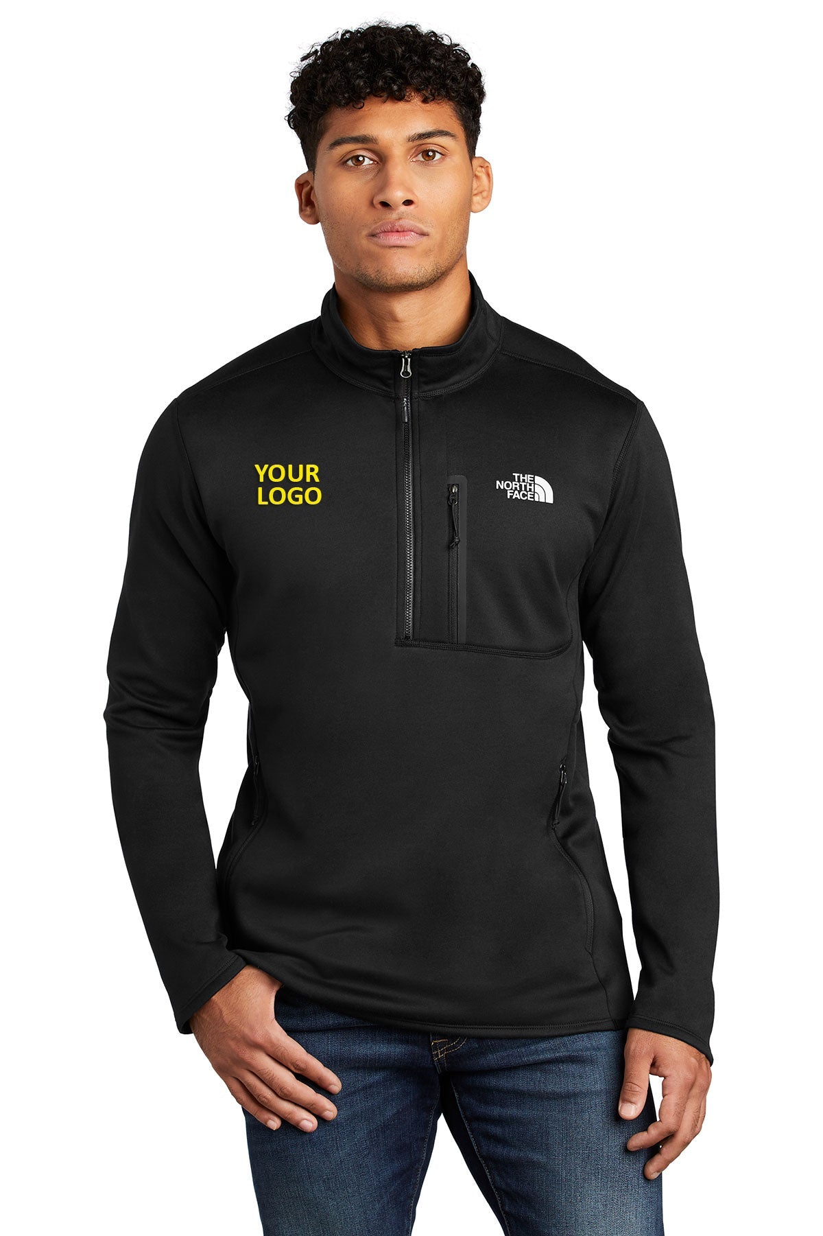Custom North Face Skyline 1/2-Zip Black