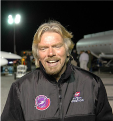 (Sir) Richard Branson in Embroidered Logo Jacket