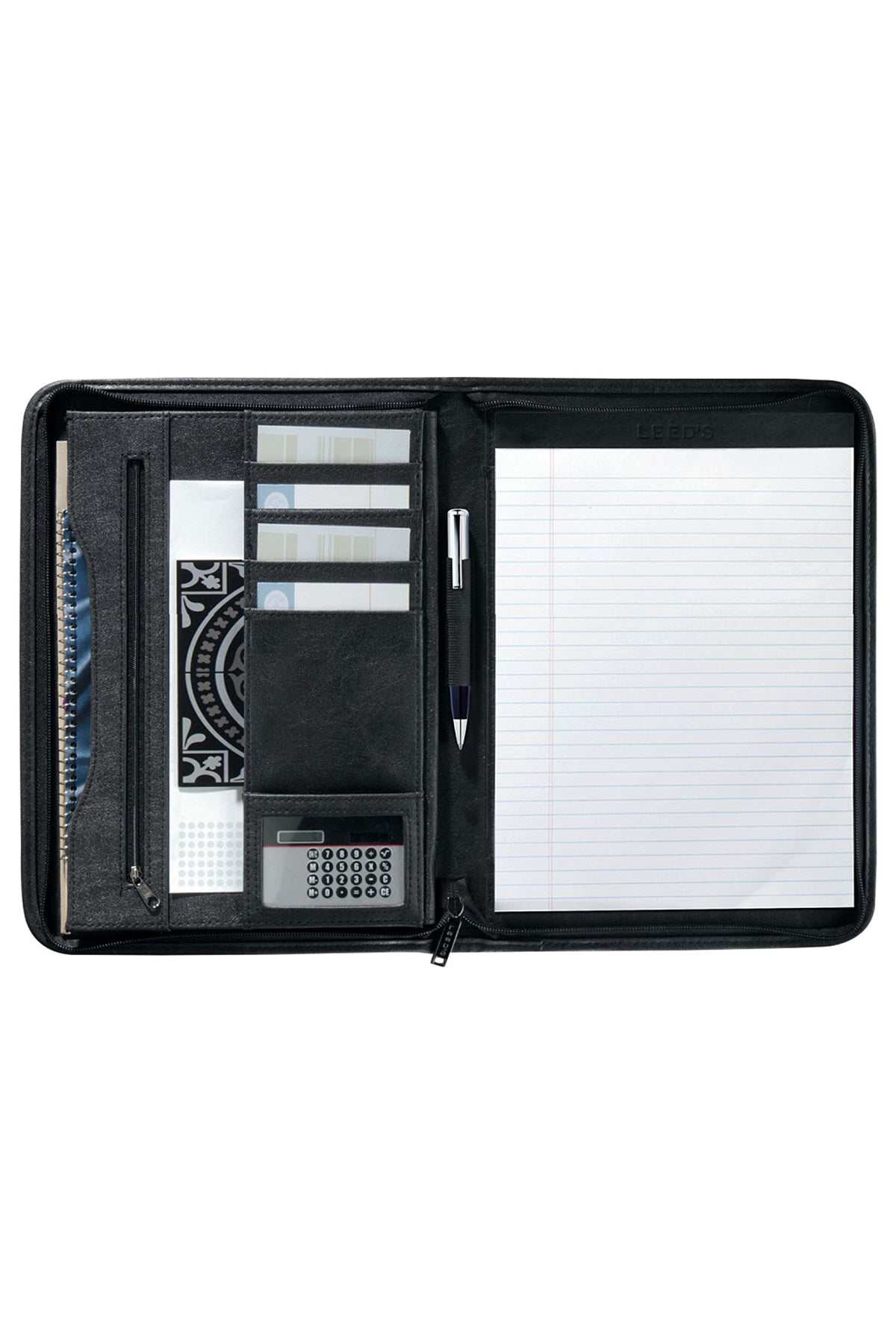 DuraHyde Zippered Padfolio with FSC Mix Paper, Black