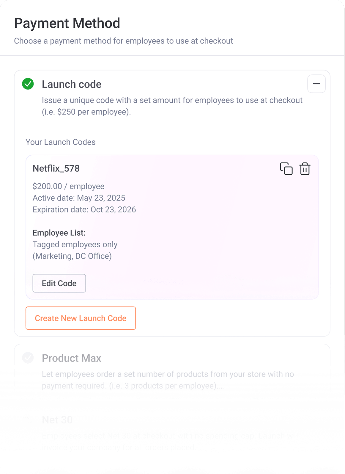 Set Payment Method
