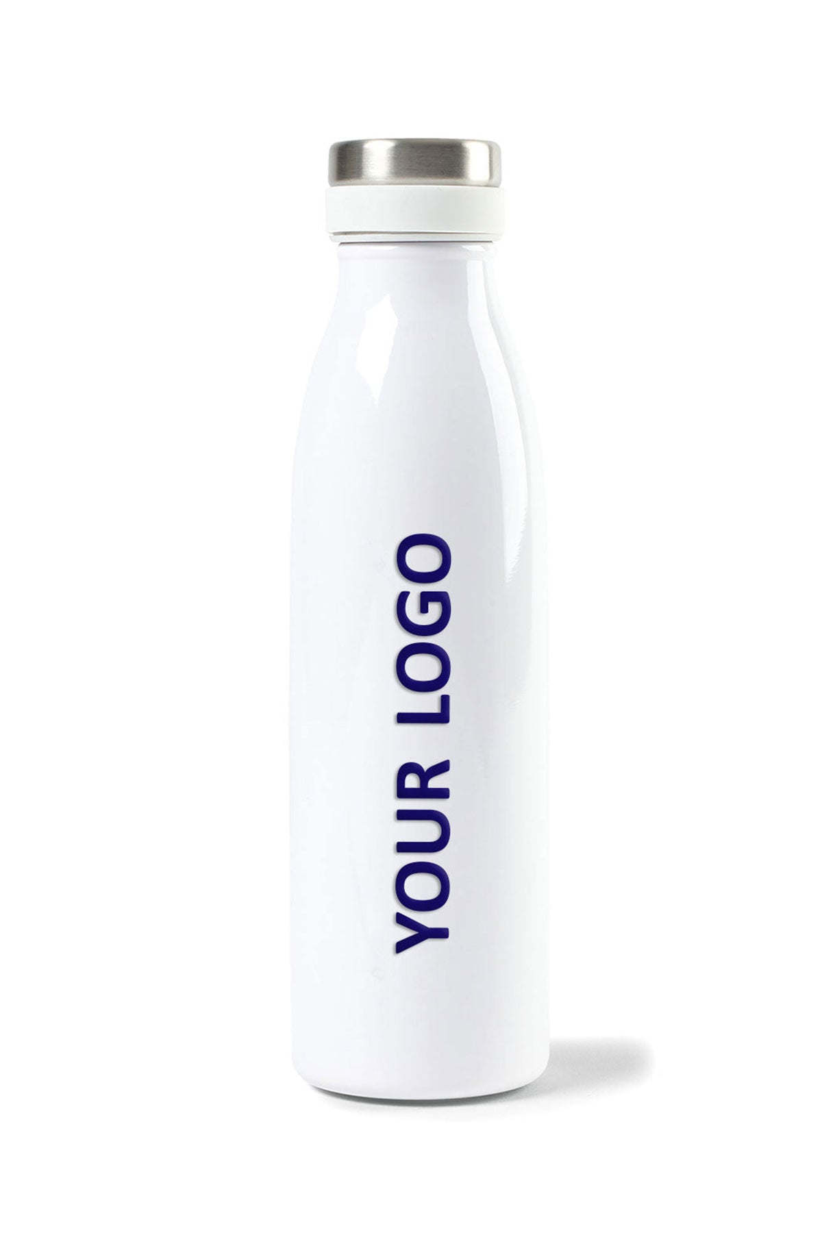 Custom Aviana Palmer Double Wall Stainless Bottle 17 Oz White Opaque Gloss