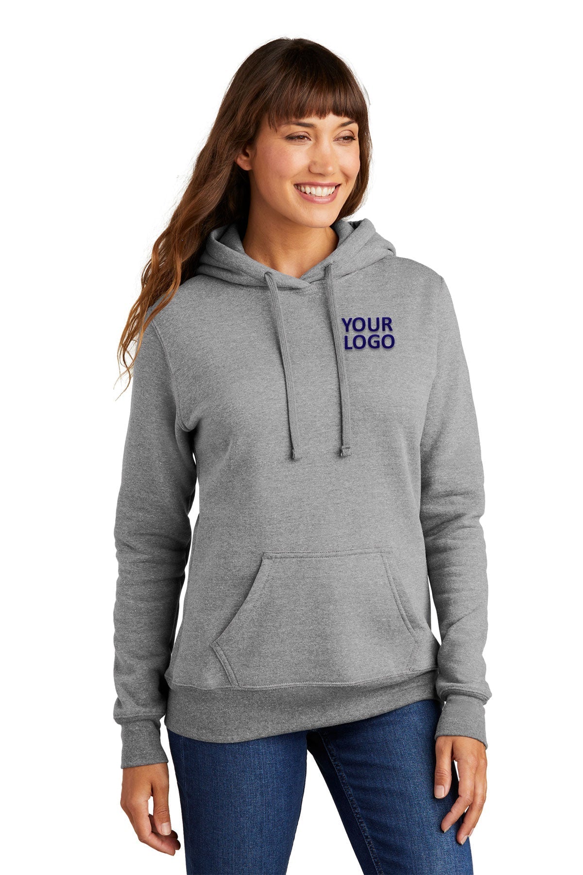 Port & Company Ladies Core Fleece Branded Hoodies, Athletic Heather [MortgageCountry]