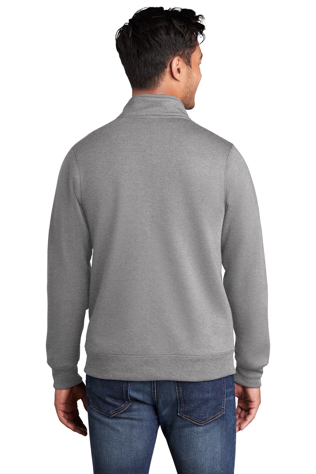 Port & Company Custom Cadet Collar Pullovers, Athletic Heather [Tongue Point Job Corps]