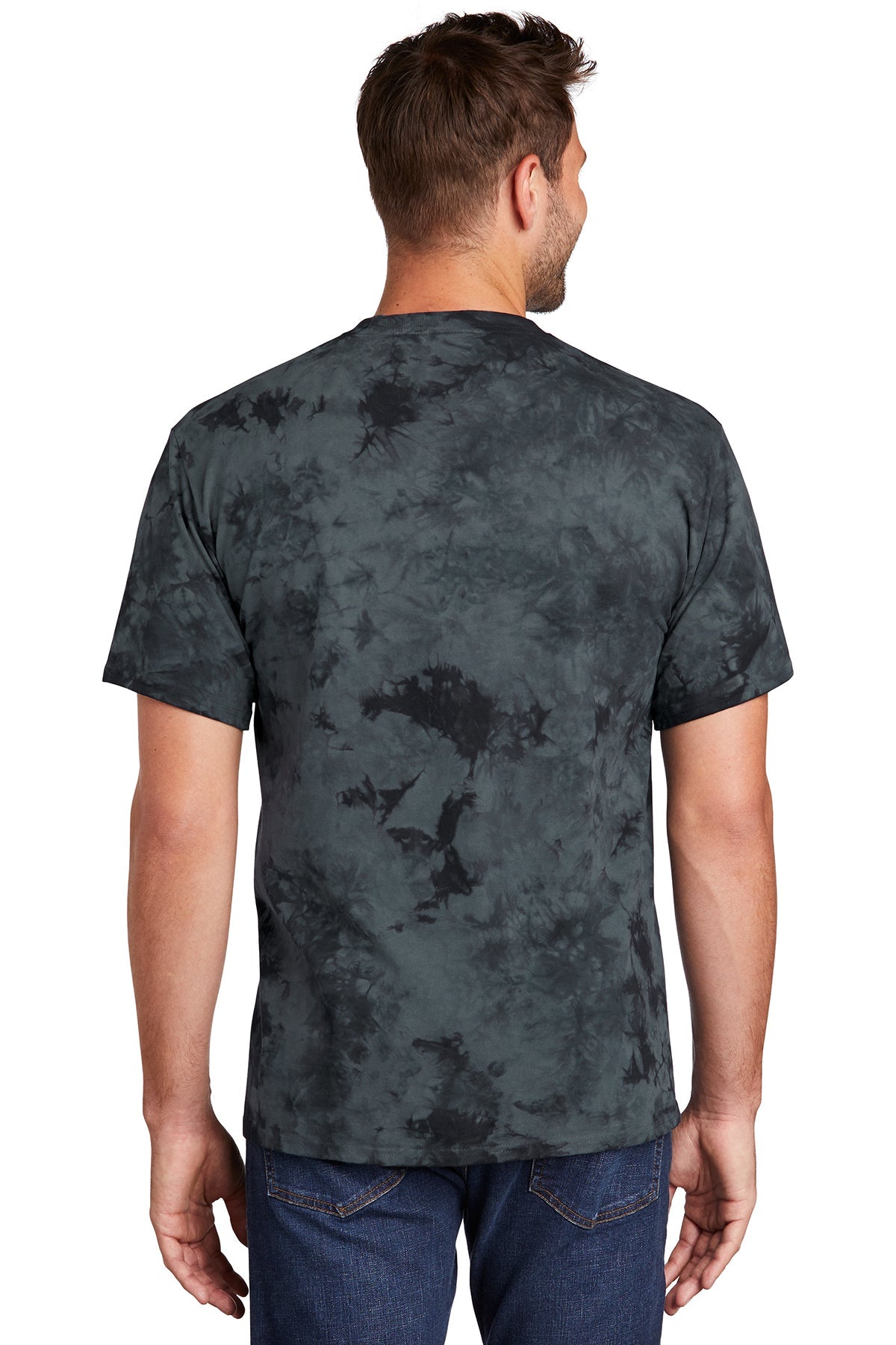 Port & Company Crystal Tie-Dye Custom Tee's, Black [Stratolaunch]