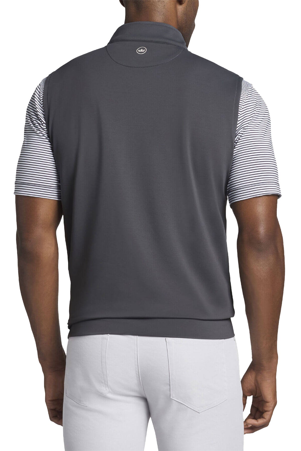 Peter Millar Galway Performance Customized Quarter Zip Vests, Iron Grey
