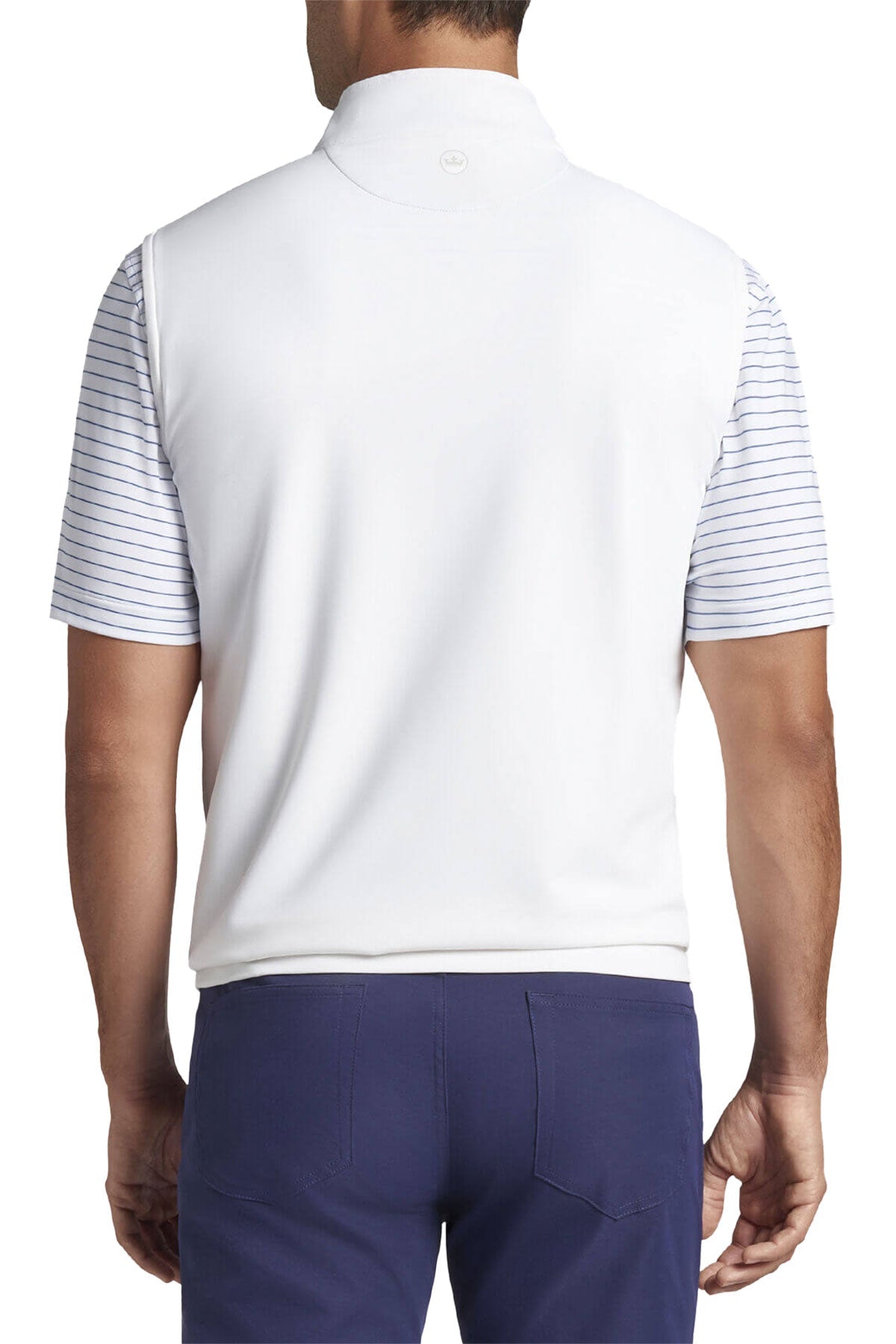 Peter Millar Galway Performance Customized Quarter Zip Vests, White