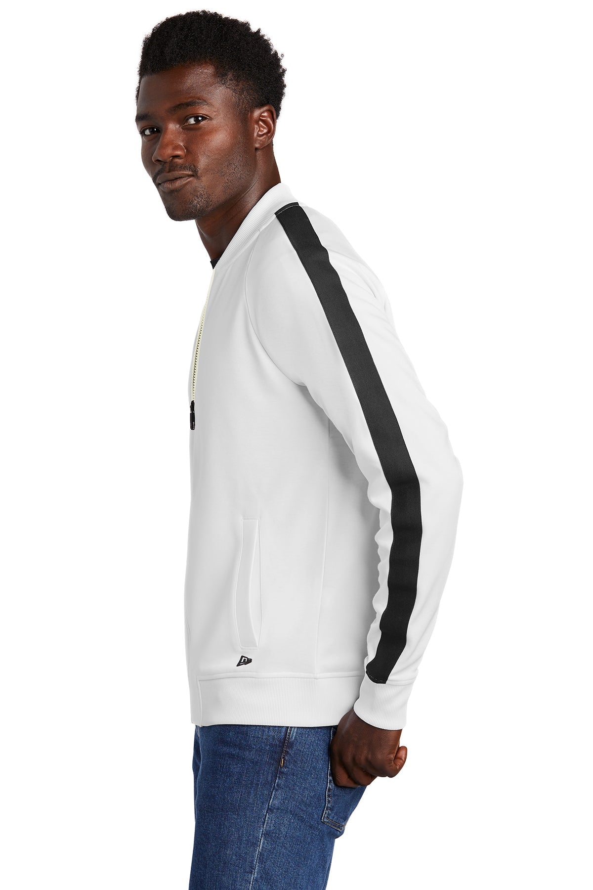 New Era Custom Track Jackets, White/ Black [TestQ]