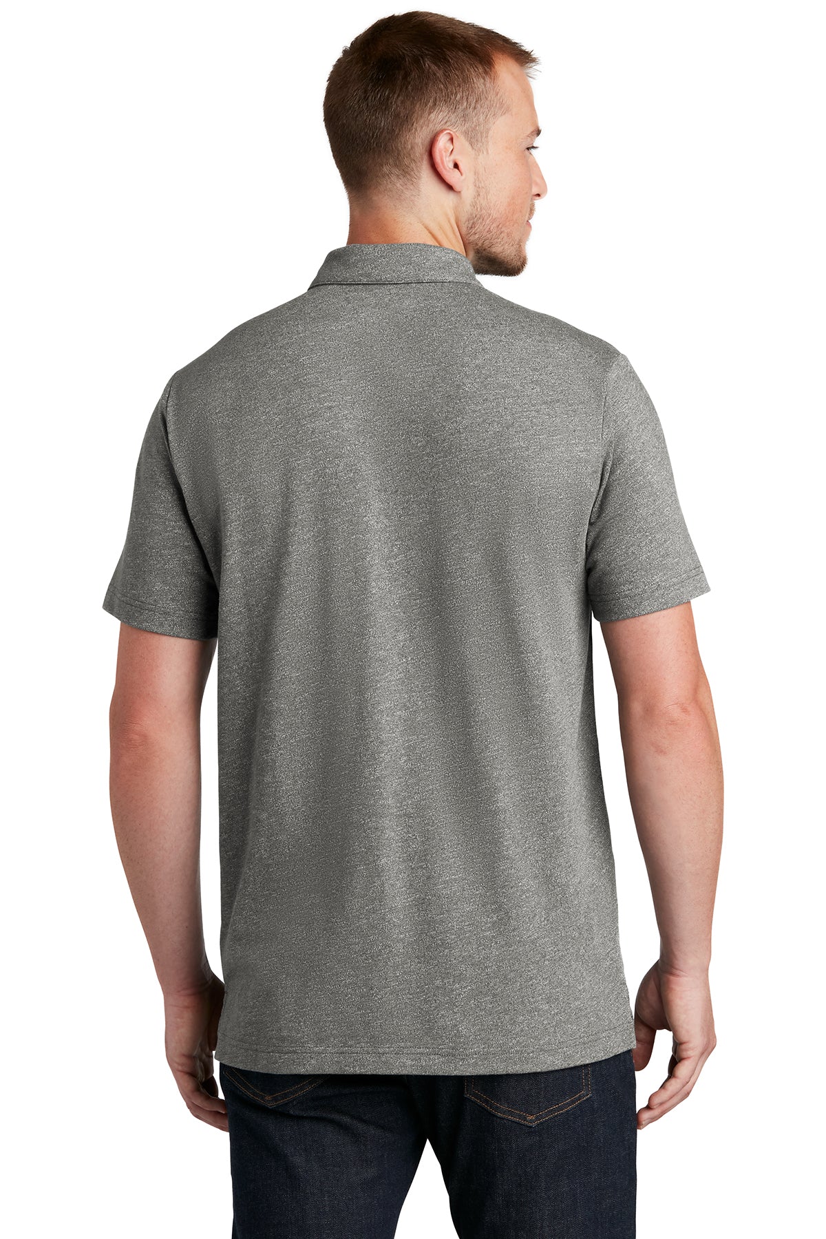 New Era Slub Twist Custom Polos, Shadow Grey Twist [Eastside Vocational Services, Inc.]