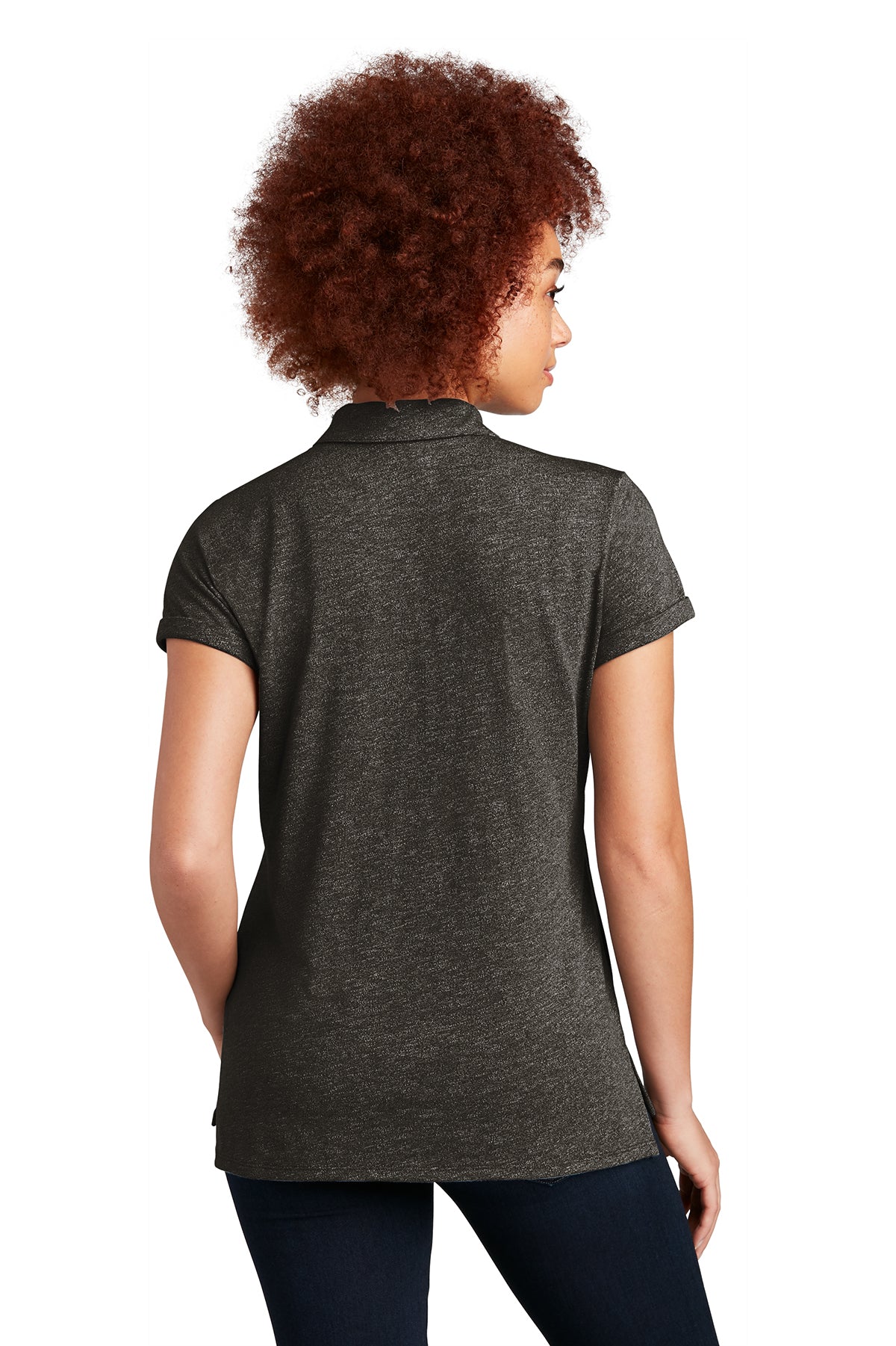 New Era Ladies Slub Twist Custom Polos, Black Twist [Milford Mining Company Utah]