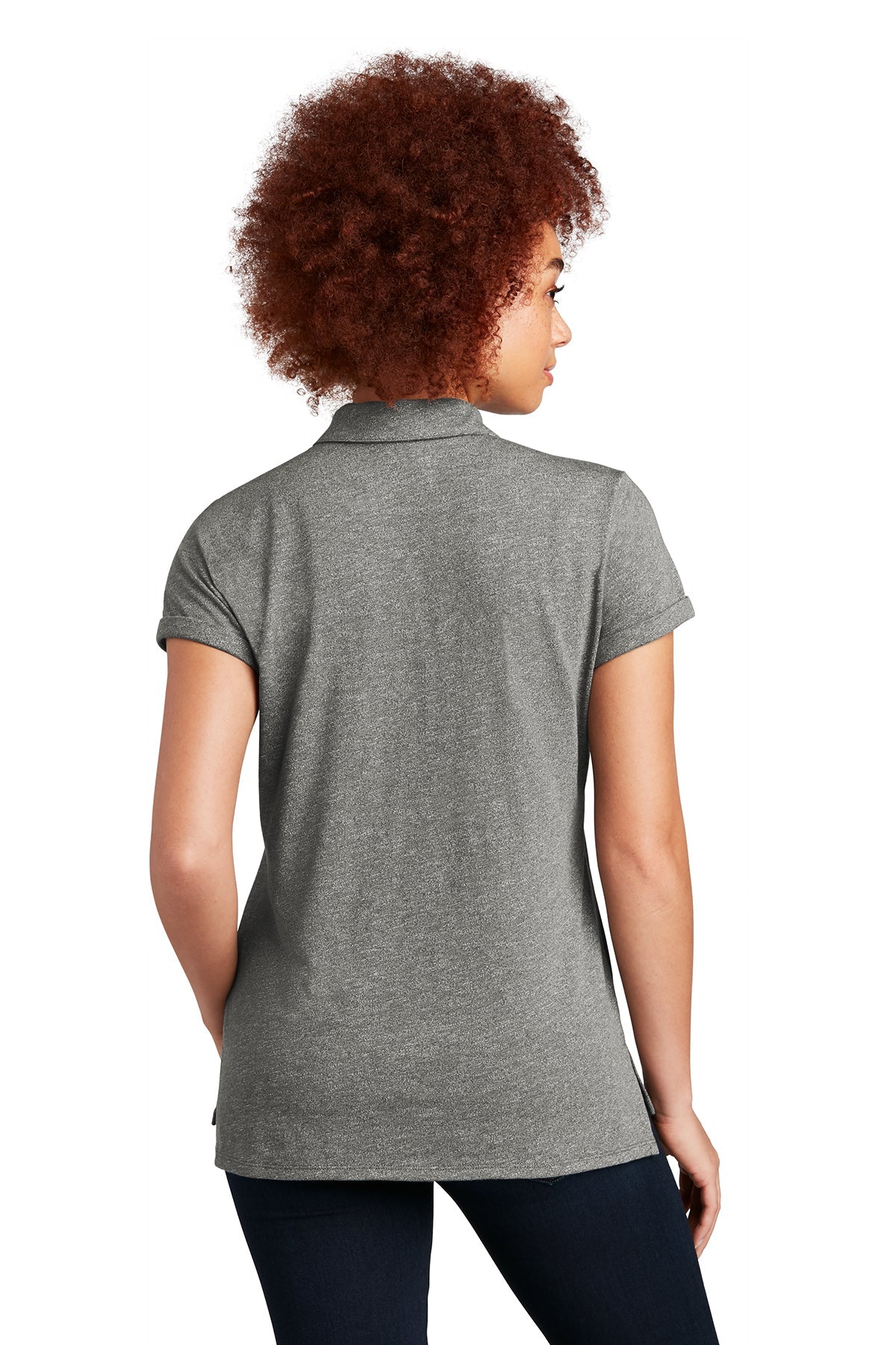 New Era Ladies Slub Twist Custom Polos, Shadow Grey Twist [Eastside Vocational Services, Inc.]