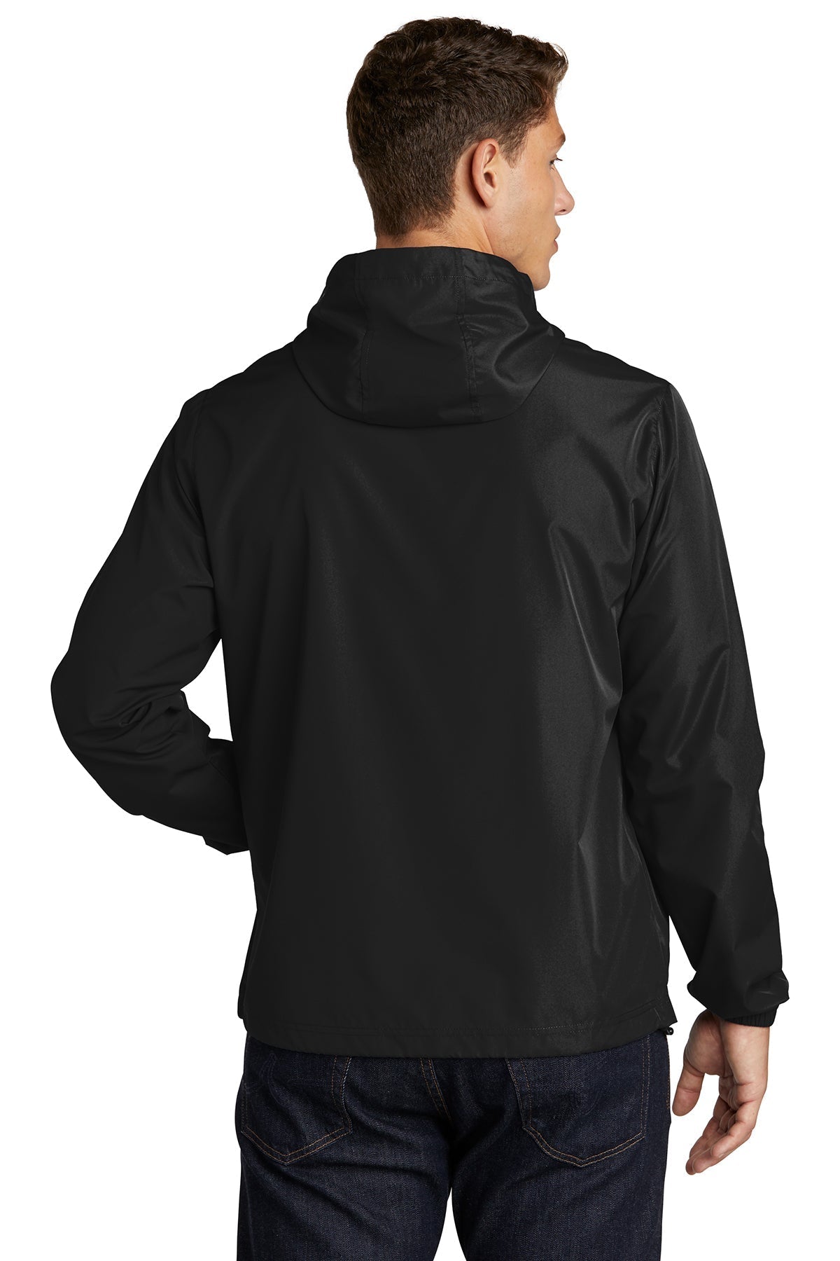 Sport-Tek Packable Custom Anorak Jackets, Black [The Braff Group]
