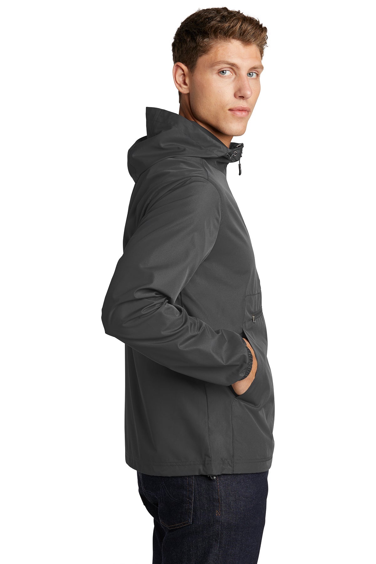 Sport-Tek Packable Custom Anorak Jackets, Graphite Grey [BCSP]