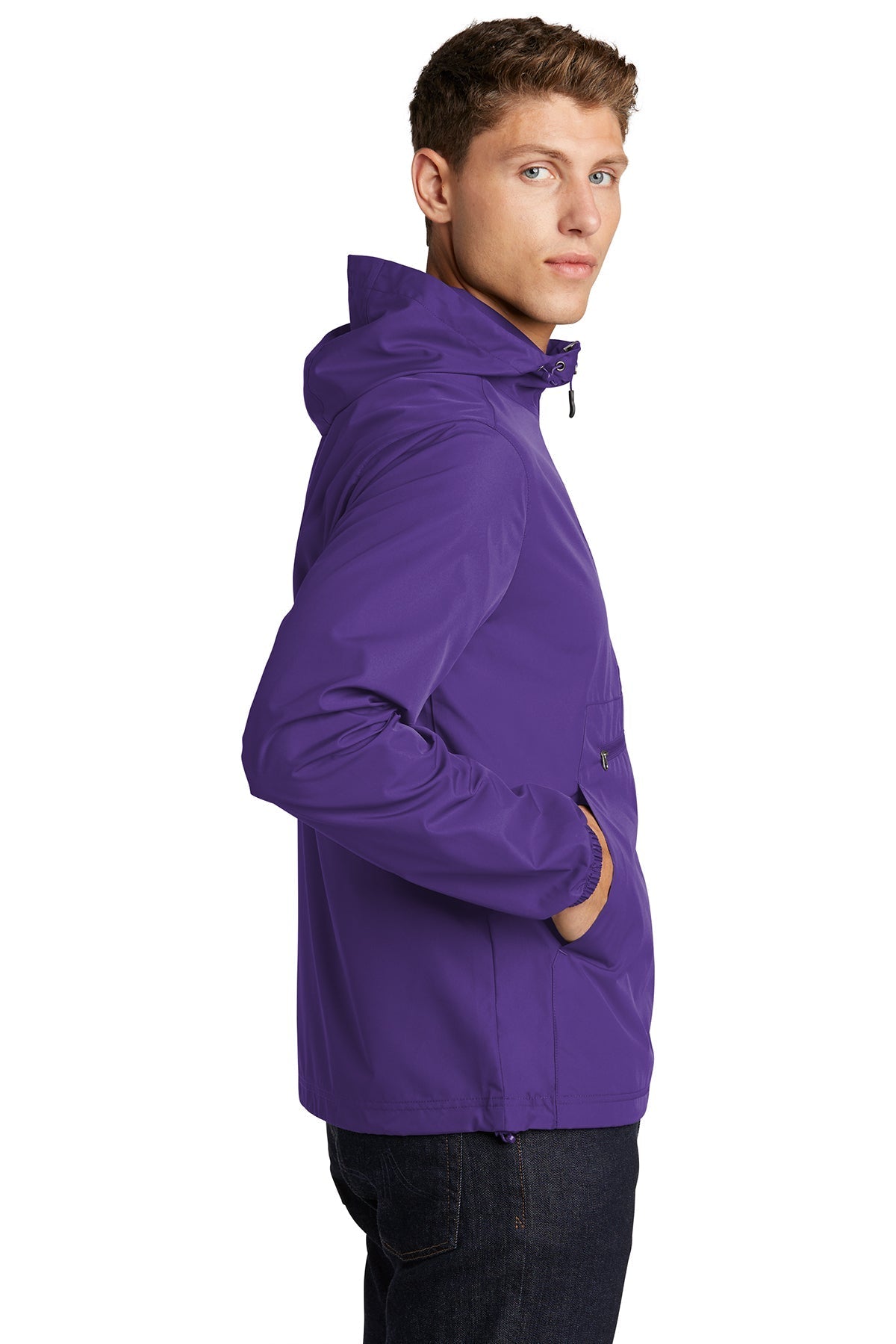 Sport-Tek Packable Custom Anorak Jackets, Purple [BCSP]