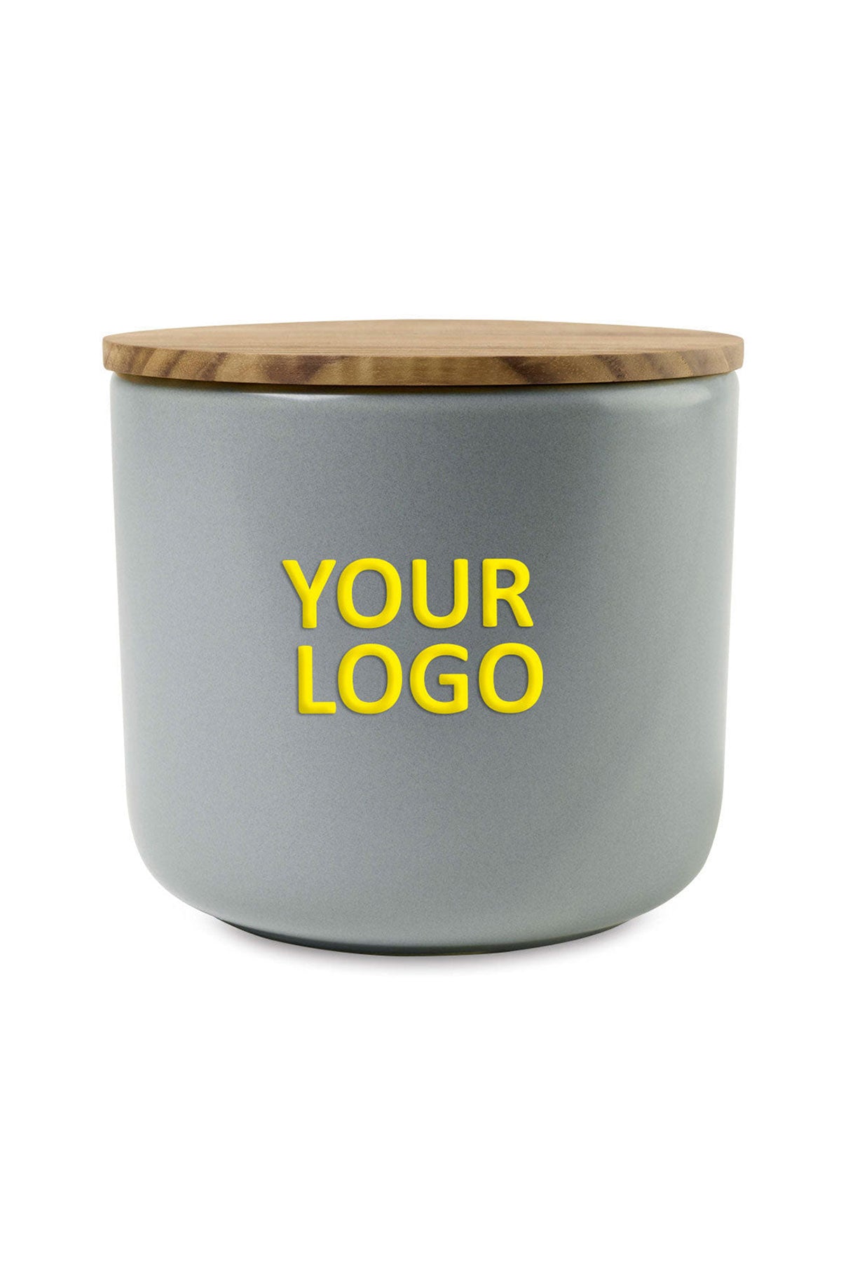 Be Home Stoneware Large Custom Containers, Light Grey