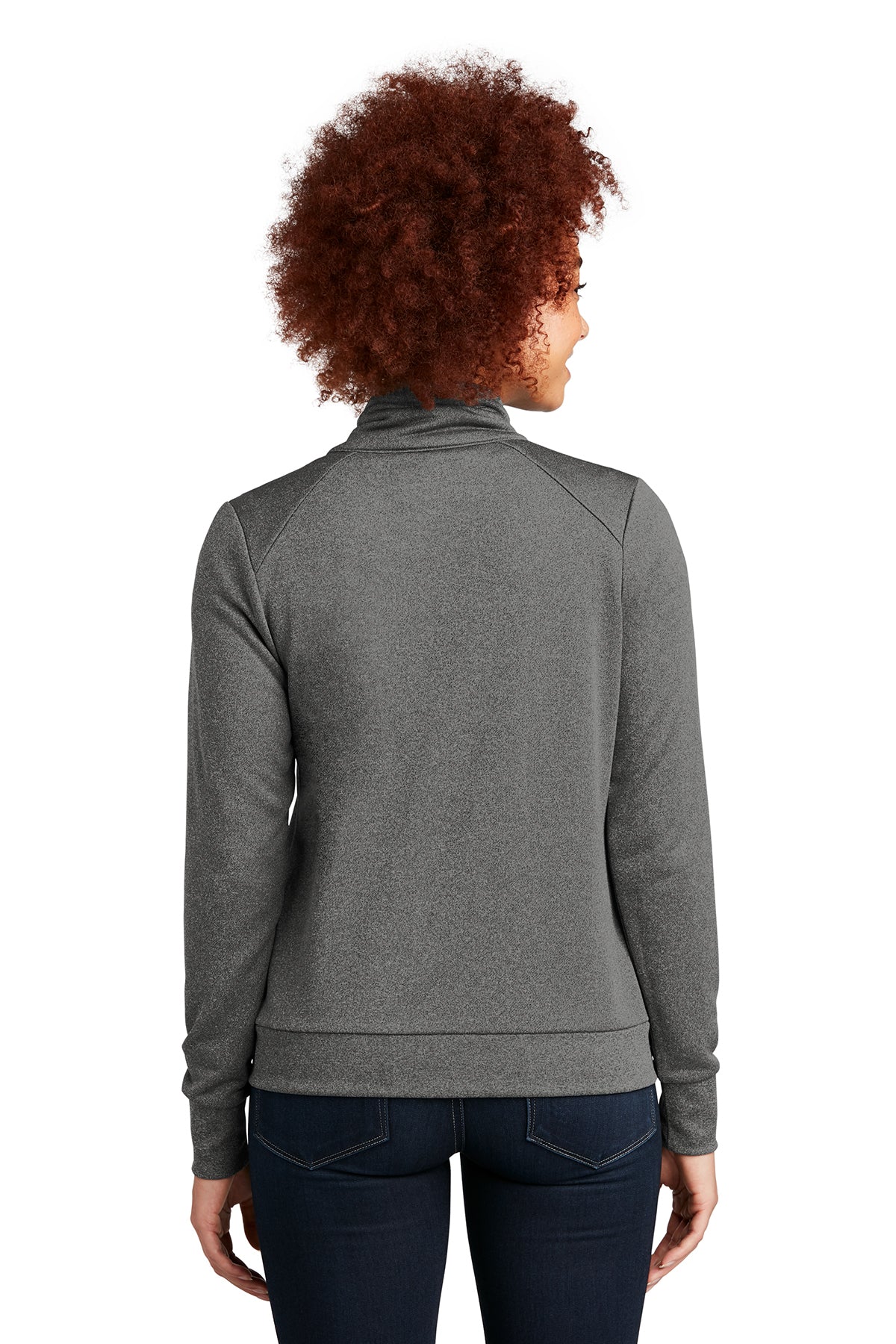 New Era Ladies Terry Zip Jacket, Graphite Heather [GuidePoint Security]