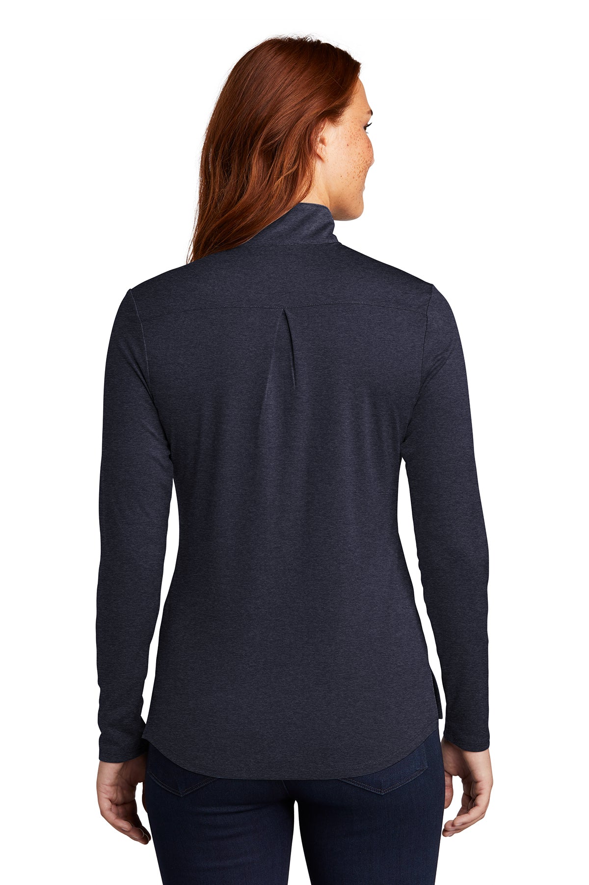 Sport-Tek Ladies Endeavor Customized 1/4-Zip Pullovers, Deep Navy Heather [Charlotte Animal Referral & Emergency]