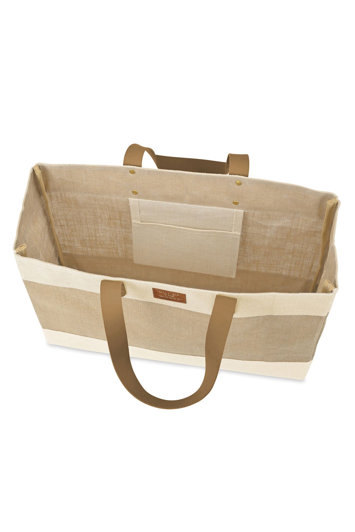 Out of the Woods Jute Market Custom Totes, Natural