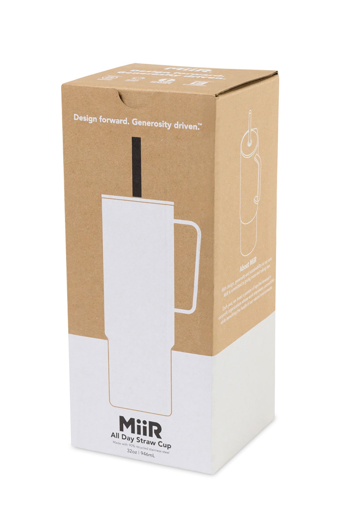 MiiR All Day 32 Oz Straw Cups, White Powder [Guardian Pharmacy of Cincinnati DBA Mullaneys]