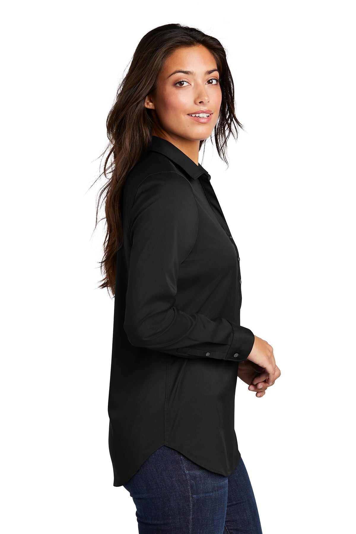 Port Authority Ladies City Stretch Customized Tunics, Black [Orpical Technology Solutions]