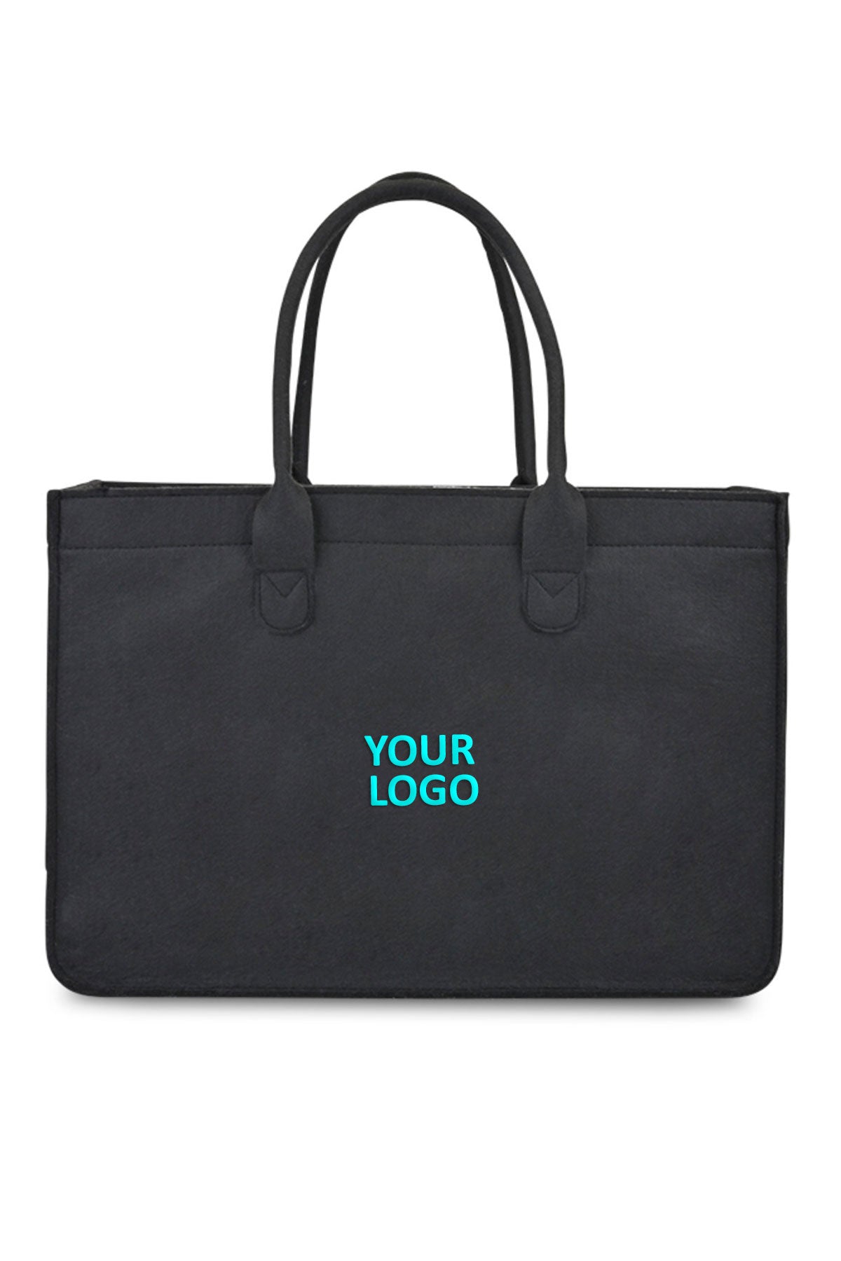Out of the Woods Felt Shopper Custom Totes, Black
