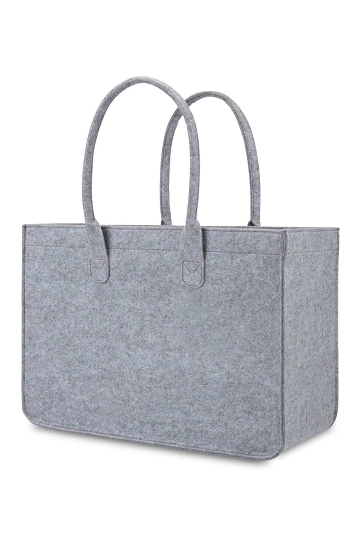 Out of the Woods Felt Shopper Custom Totes, Light Grey