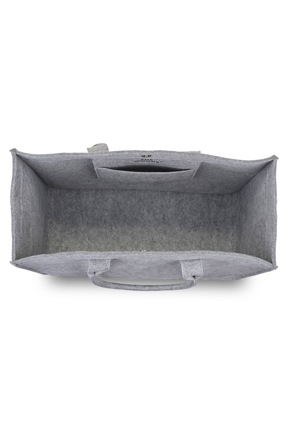 Out of the Woods Felt Shopper Custom Totes, Light Grey