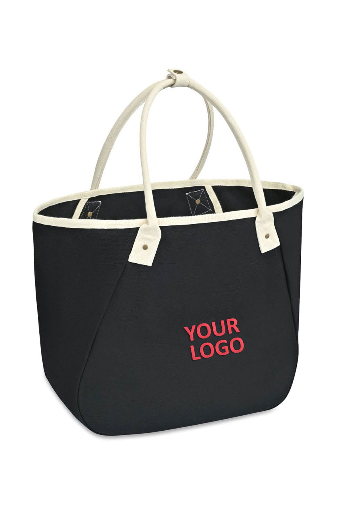Market Street Custom Tapered Carryall Totes, Black