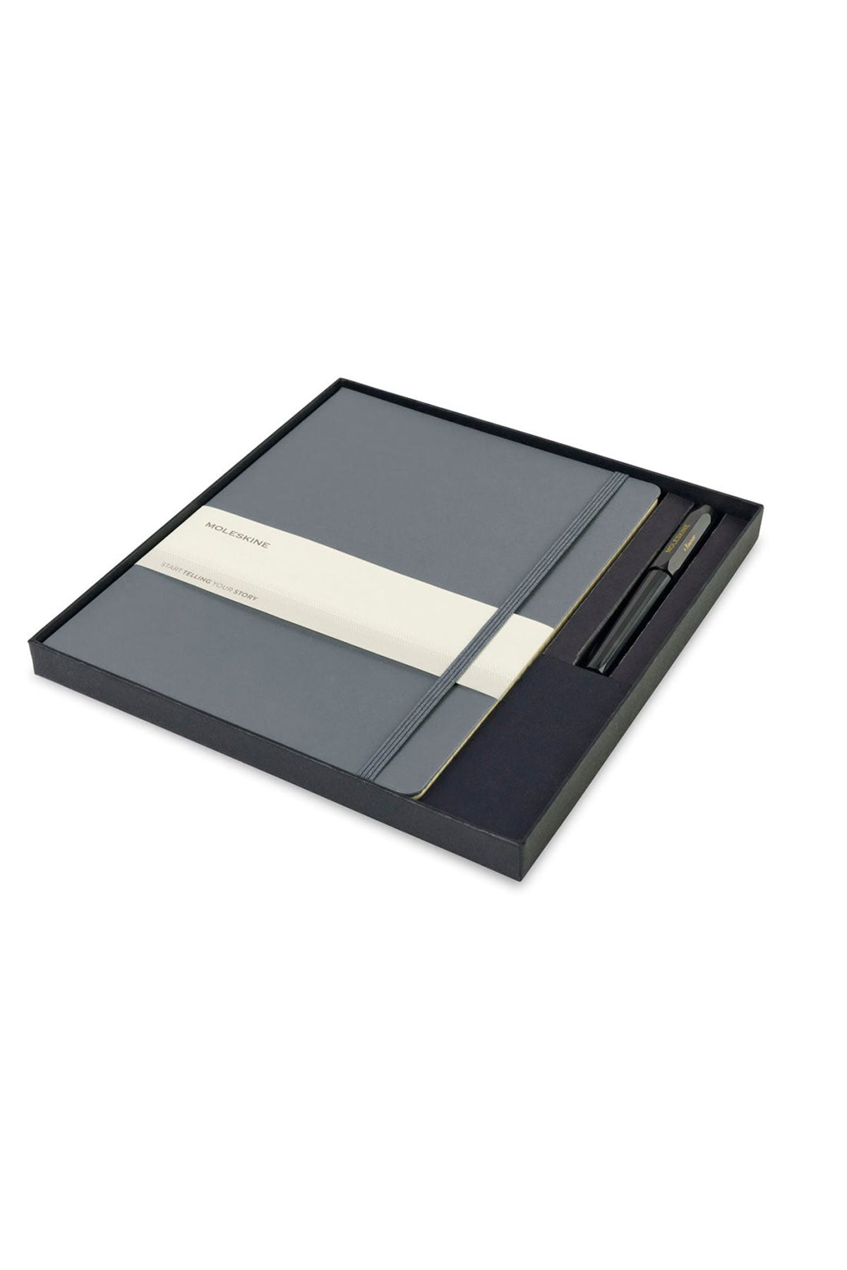 Moleskine X-Large Notebook and Kaweco Pen Custom Gift Set, Slate Grey