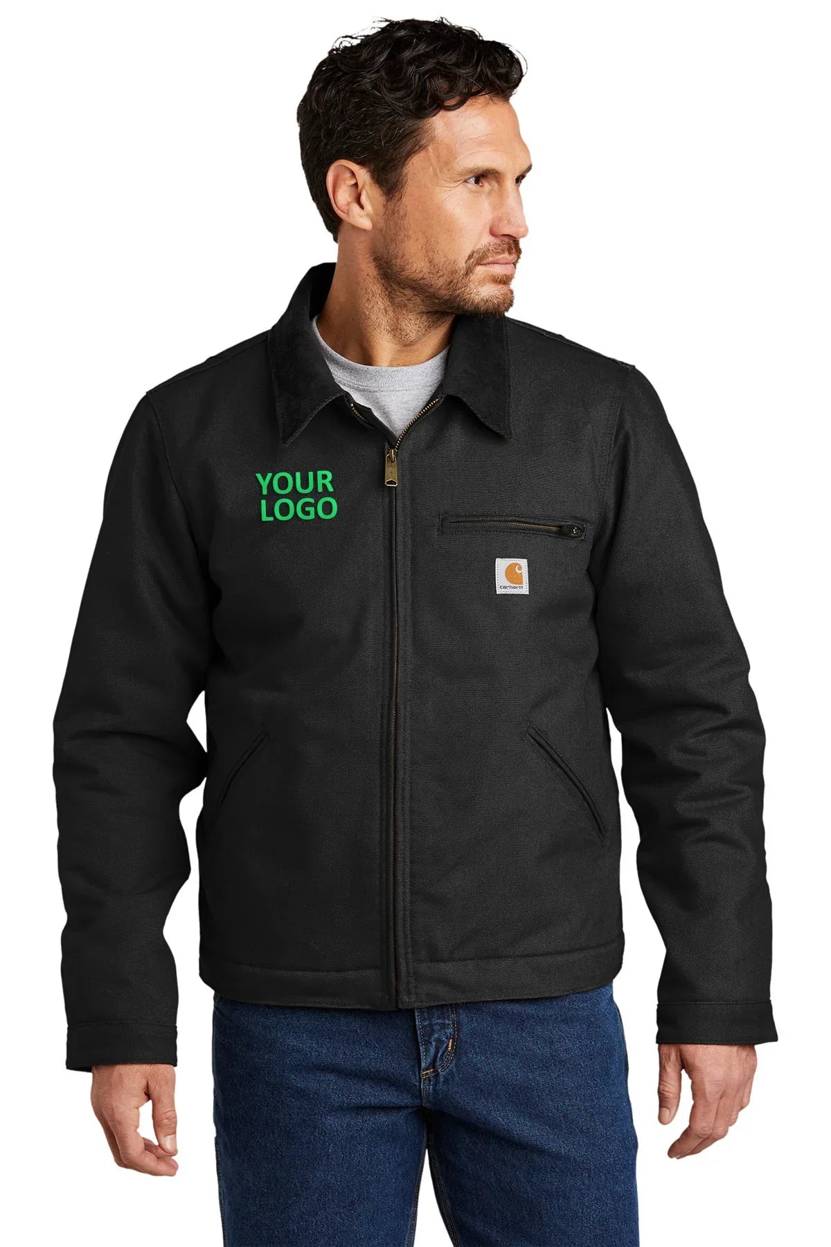 Carhartt Duck Detroit Branded Jackets, Black [Williams Realty & Building Company]