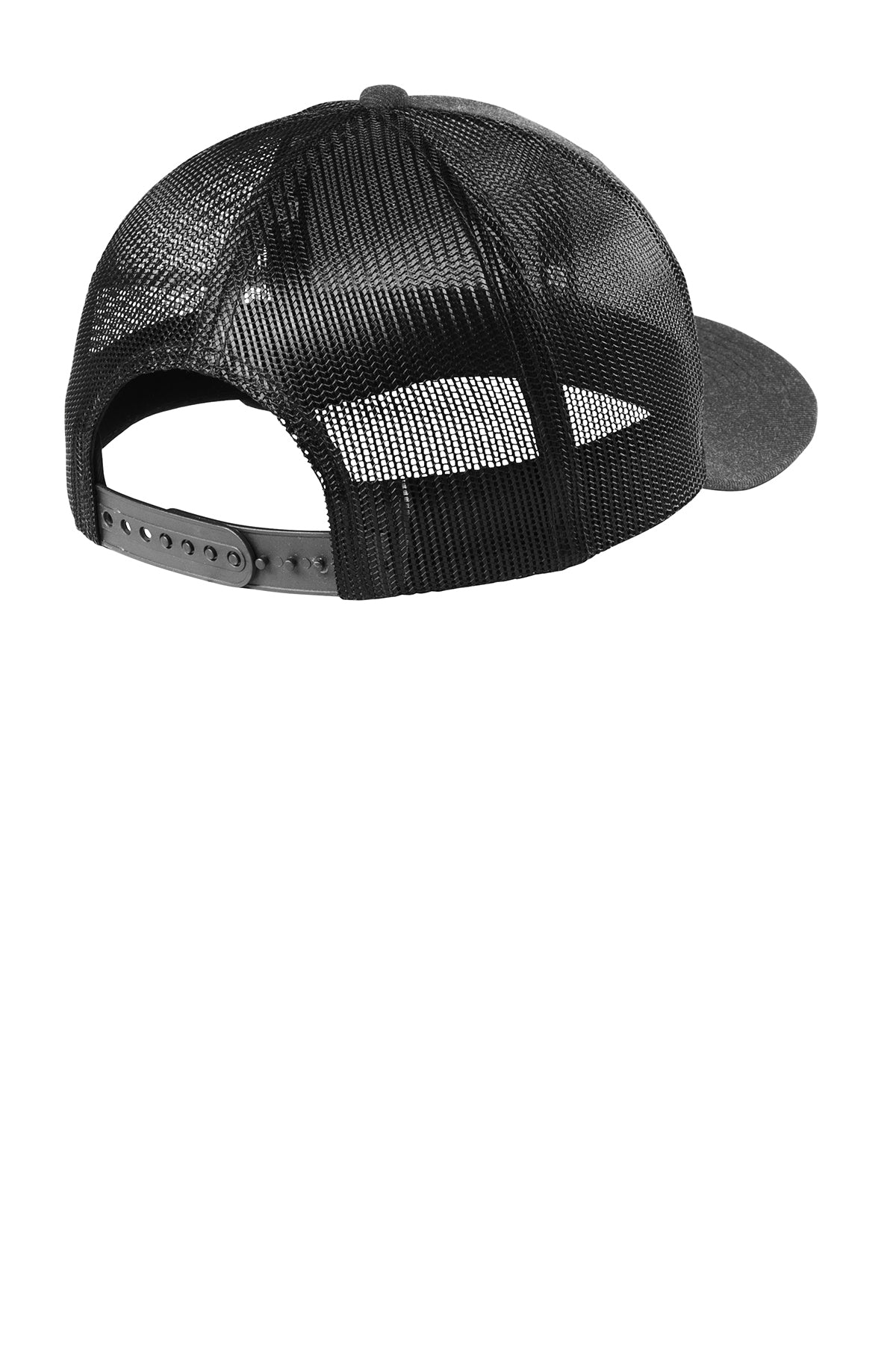 New Era Snapback Low Profile Trucker Custom Caps, Heather Graphite/ Black [BBS The Current]