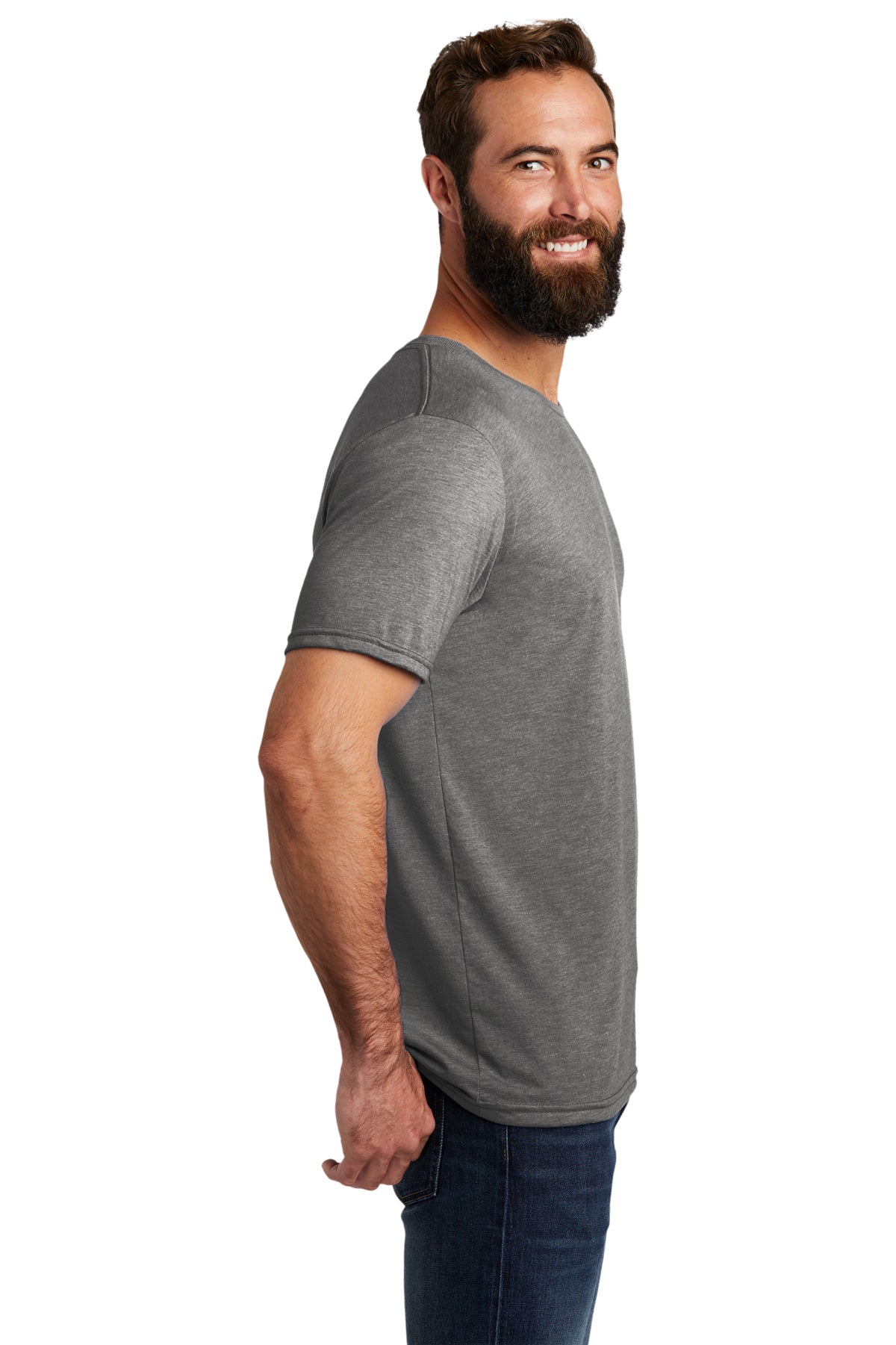 Allmade Unisex Tri-Blend Branded Tee, Aluminum Grey [Johnstown Housing Authority]