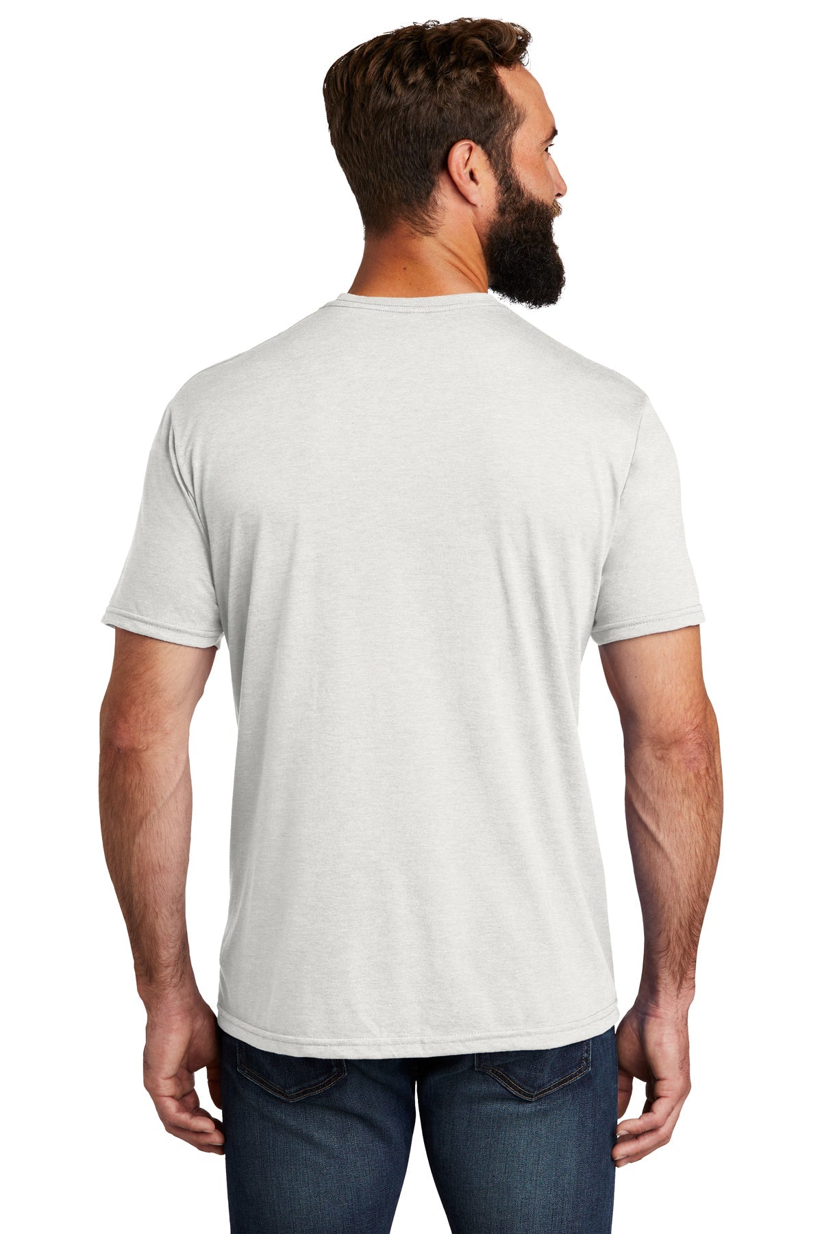 Allmade Unisex Tri-Blend Branded Tee, Fairly White [WeCare tlc]