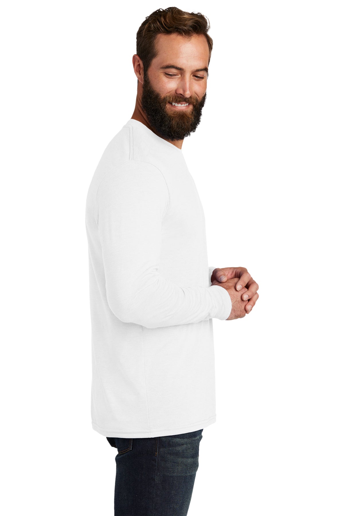Allmade Unisex Tri-Blend Customized Long Sleeve Tee, Fairly White [A Plus Learning Solutions]