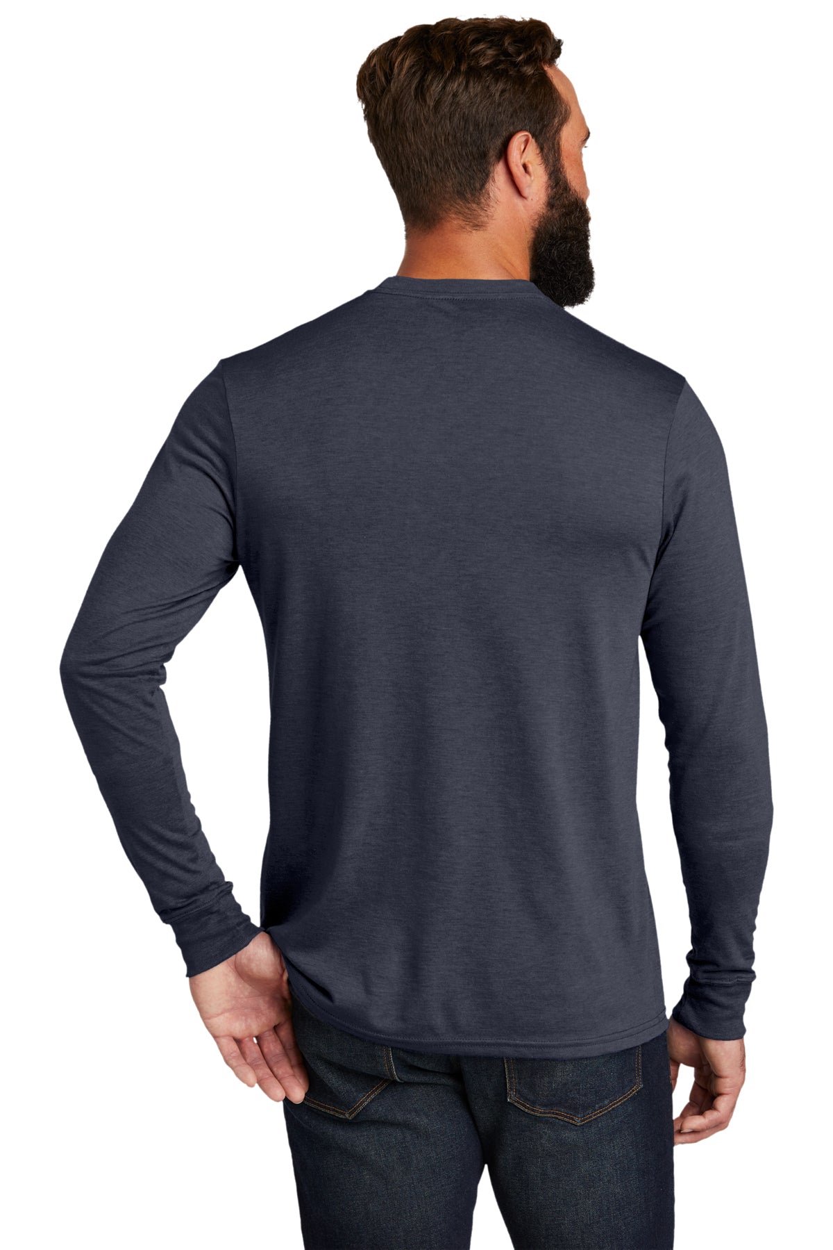 Allmade Unisex Tri-Blend Branded Long Sleeve Tee, Rebel Blue [Real8 Group]